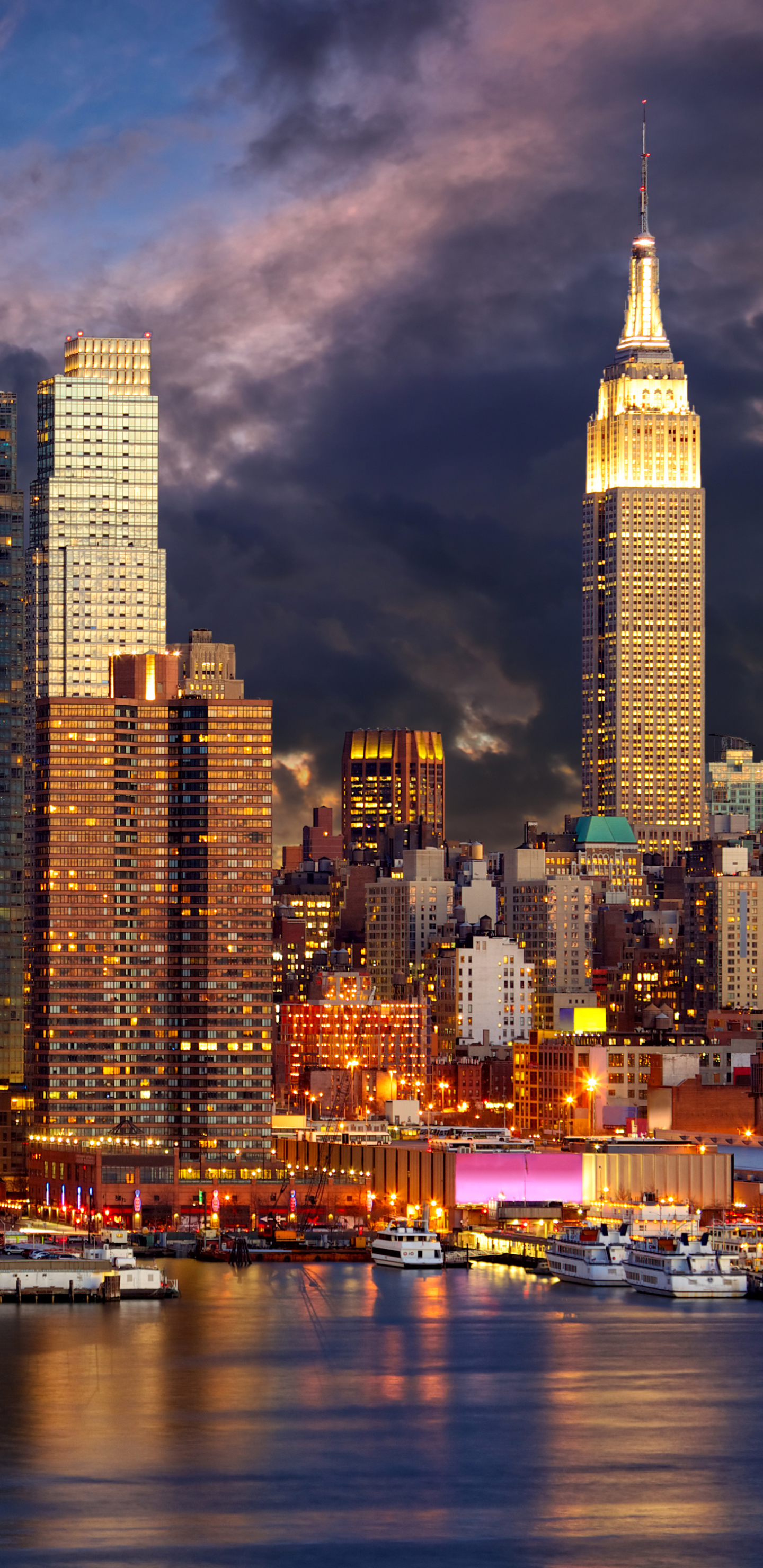 PCデスクトップに都市, 街, 超高層ビル, 建物, 光, ニューヨーク, マンハッタン, 夜, アメリカ合衆国, マンメイド画像を無料でダウンロード