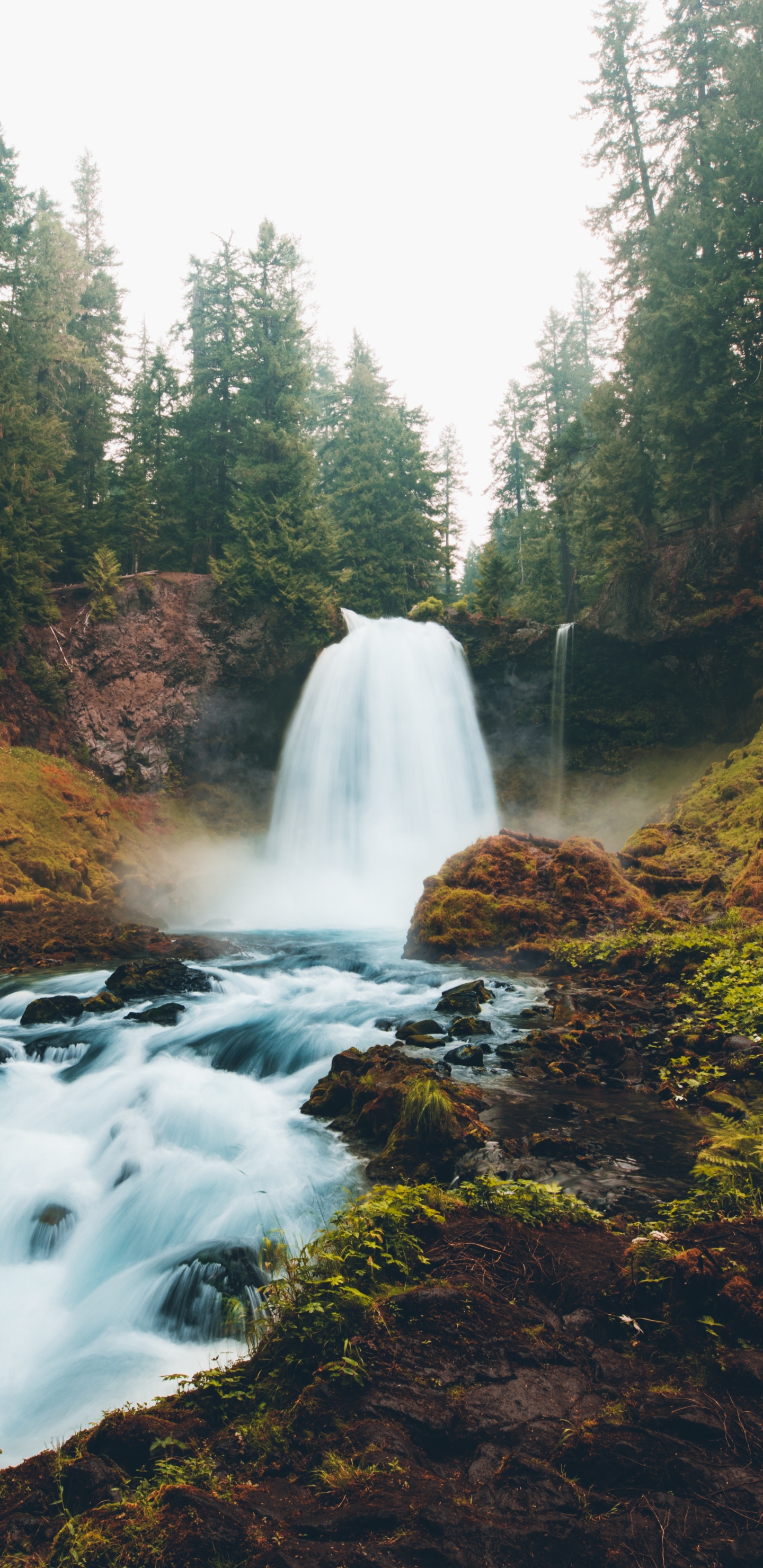 Descarga gratuita de fondo de pantalla para móvil de Naturaleza, Cascadas, Rio, Cascada, Musgo, Río, Tierra/naturaleza.