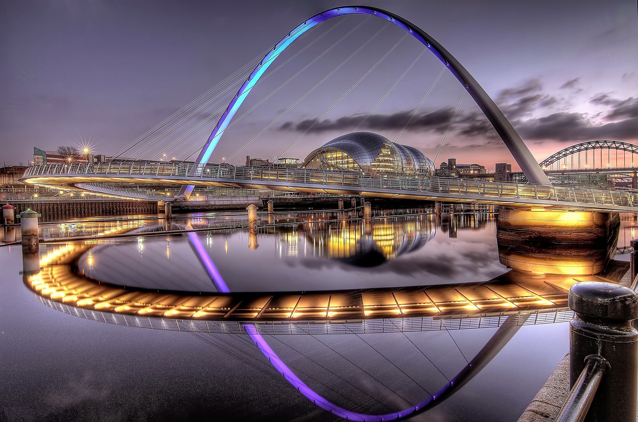 Descarga gratuita de fondo de pantalla para móvil de Puentes, Puente, Hecho Por El Hombre, Puente Del Milenio De Gateshead.