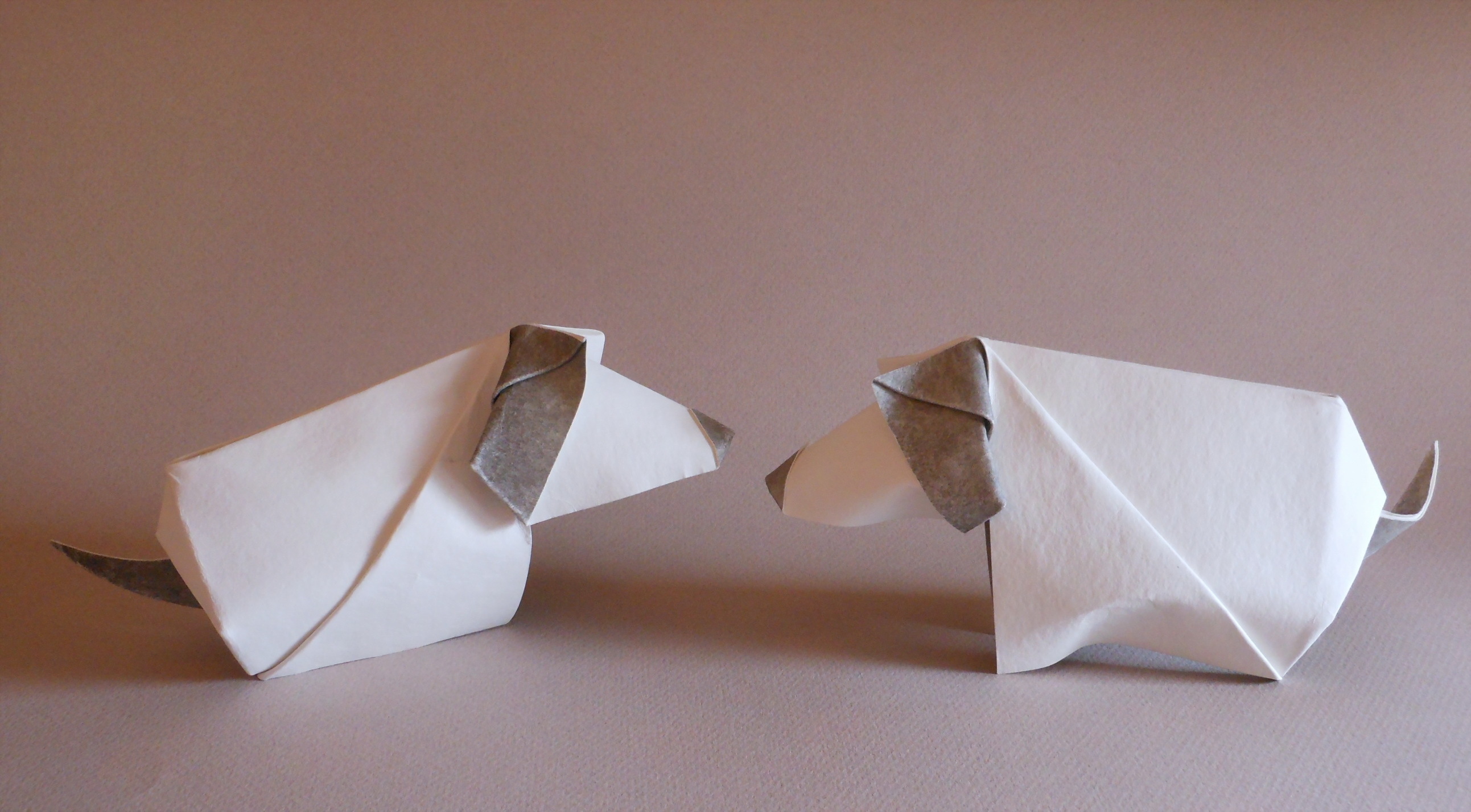 Free download wallpaper Dog, Origami, Man Made on your PC desktop