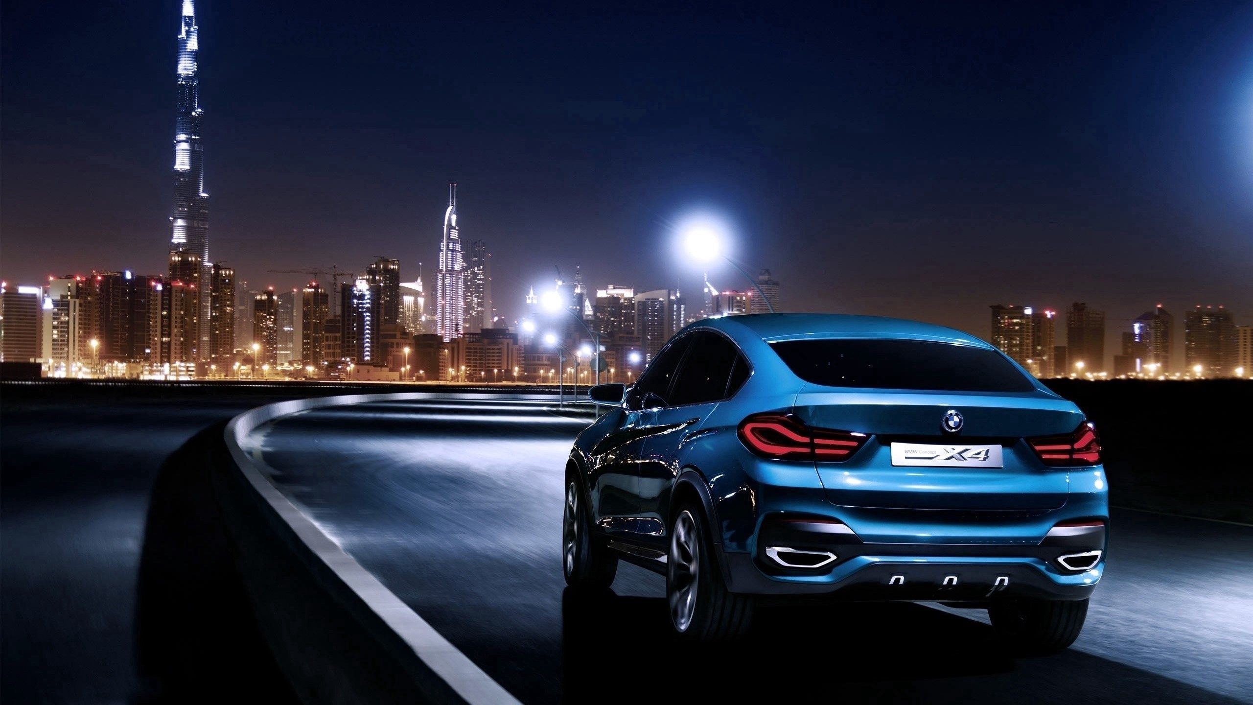 Download mobile wallpaper City, Bmw X4, Rear View, Back View, Cars, Night, Bmw for free.