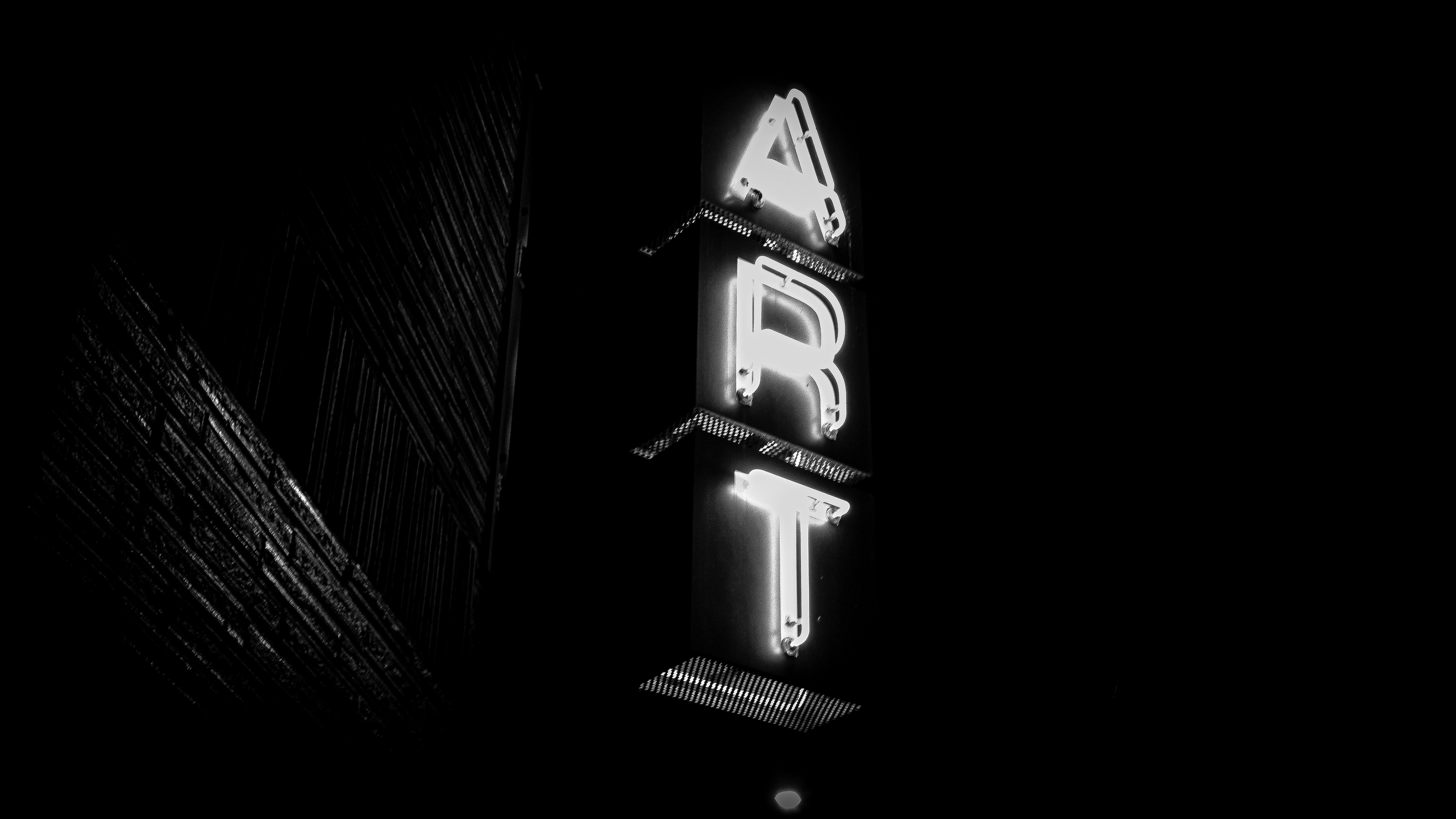 Download mobile wallpaper Chb, Signboard, Bw, Sign, Words, Dark, Neon, Art for free.