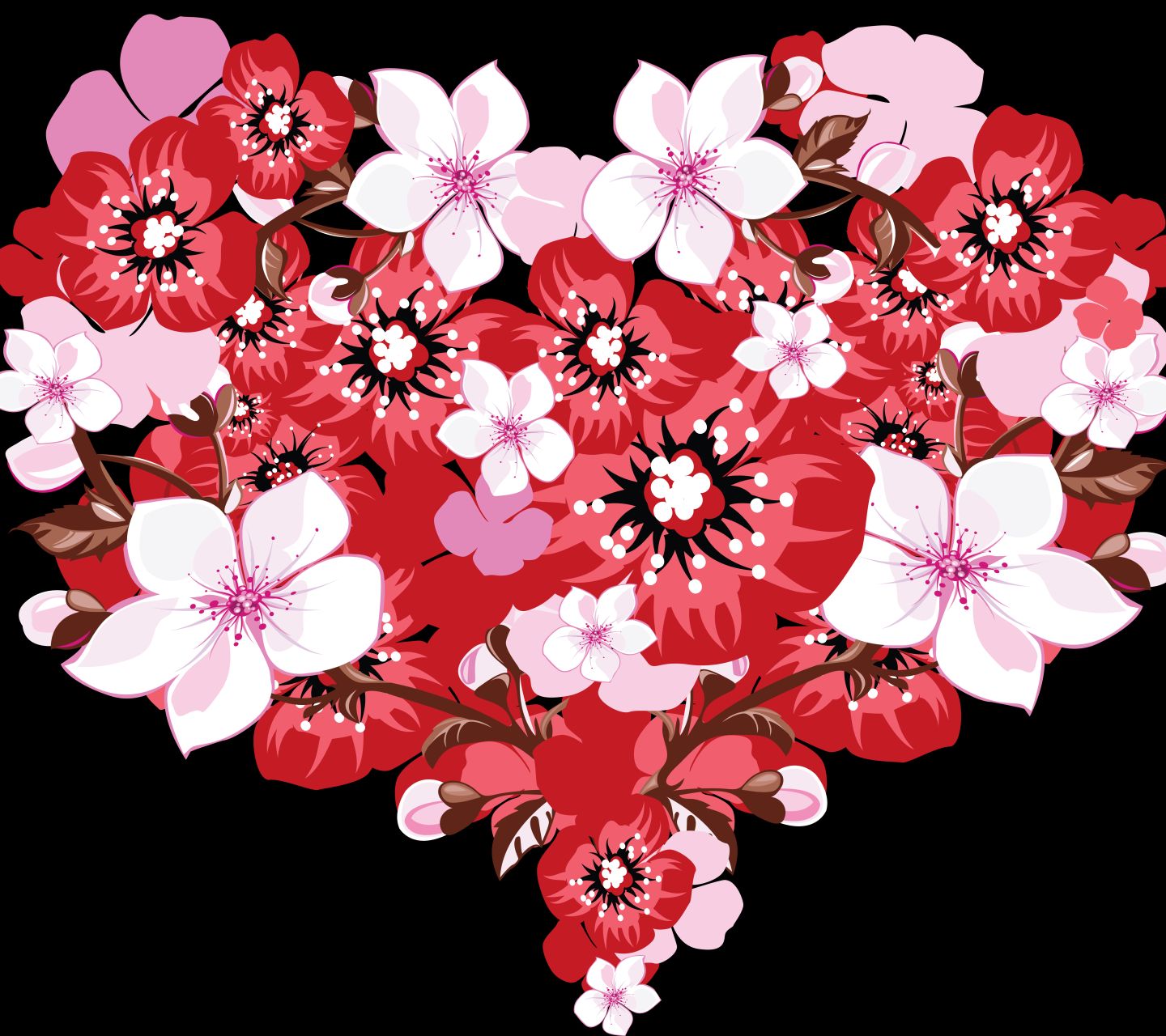 Download mobile wallpaper Flower, Heart, Artistic, Heart Shaped for free.