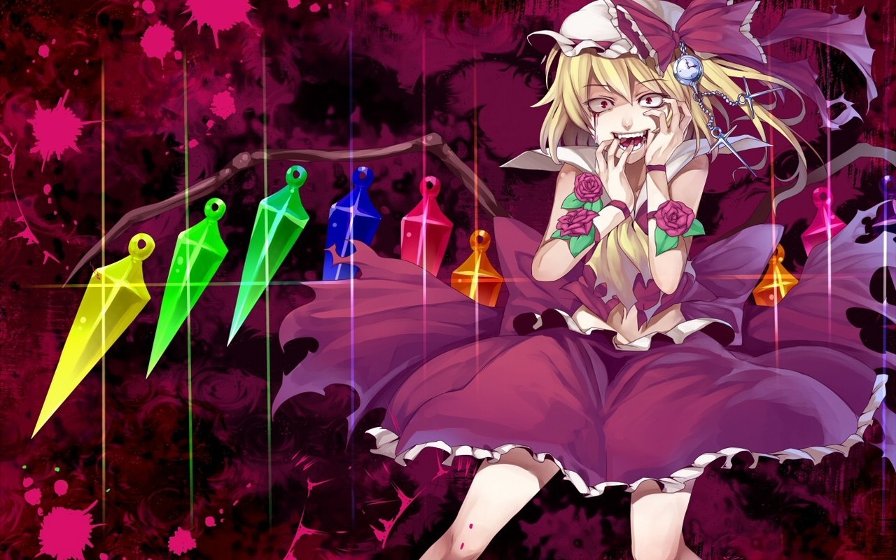 Download mobile wallpaper Anime, Pink, Purple, Flandre Scarlet, Touhou for free.