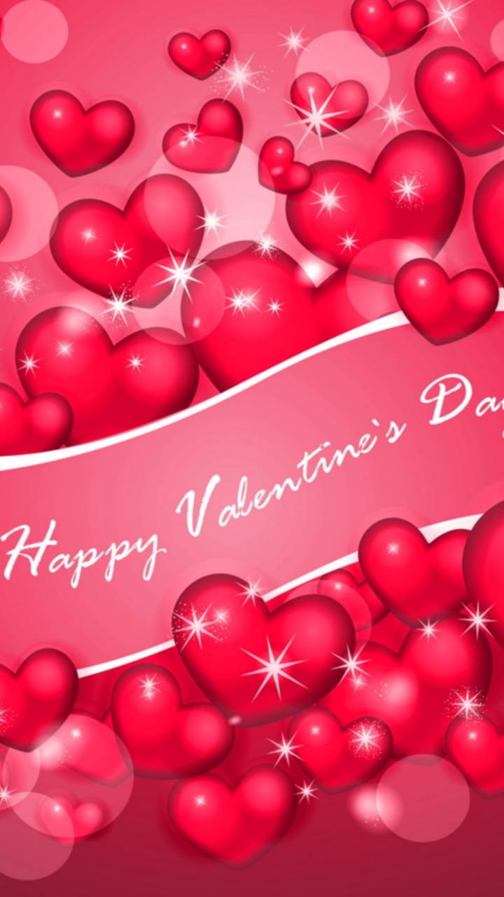 Скачати мобільні шпалери День Святого Валентина, Свято, Рожевий, Серце безкоштовно.