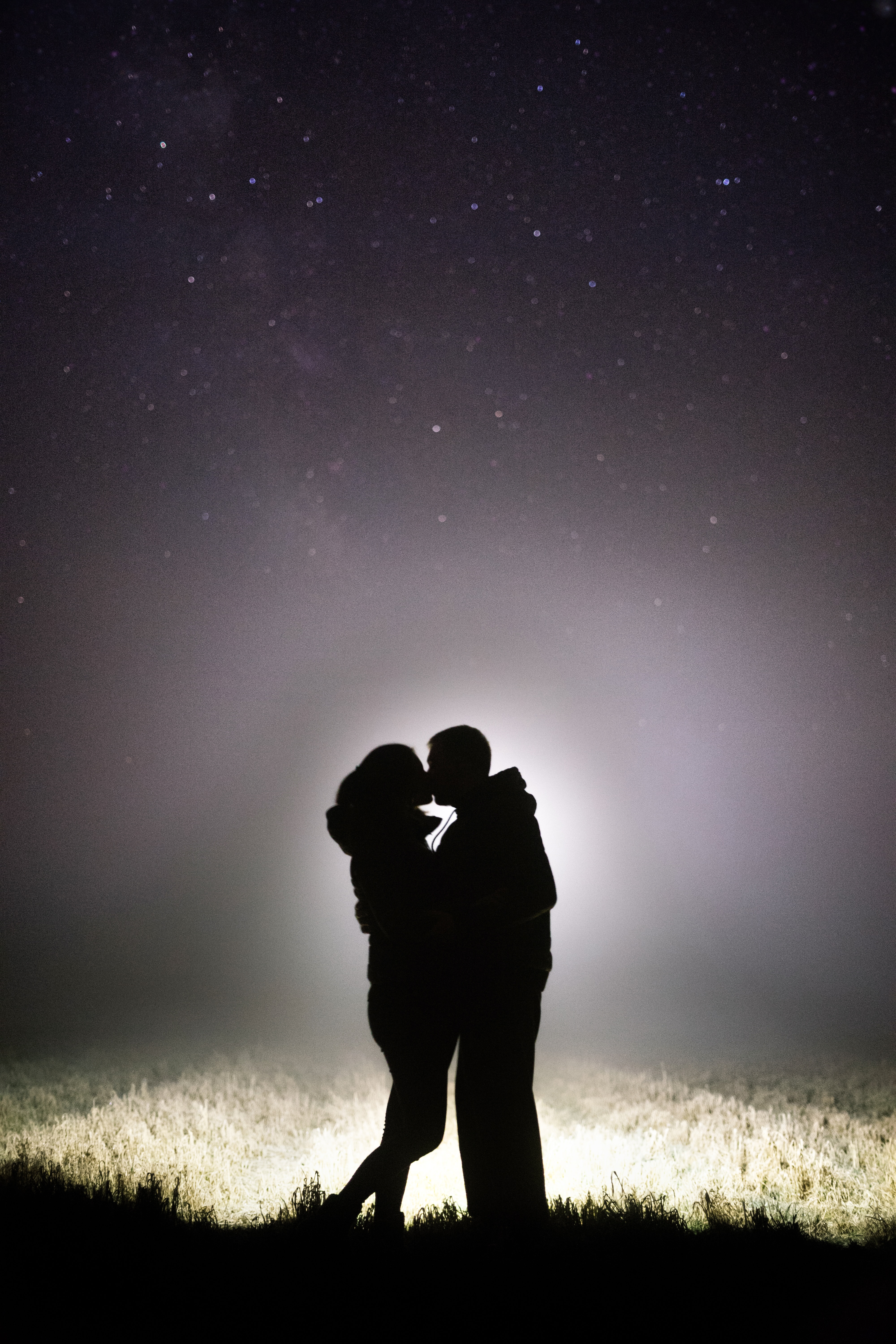 romance, love, pair, kiss, couple, silhouettes lock screen backgrounds