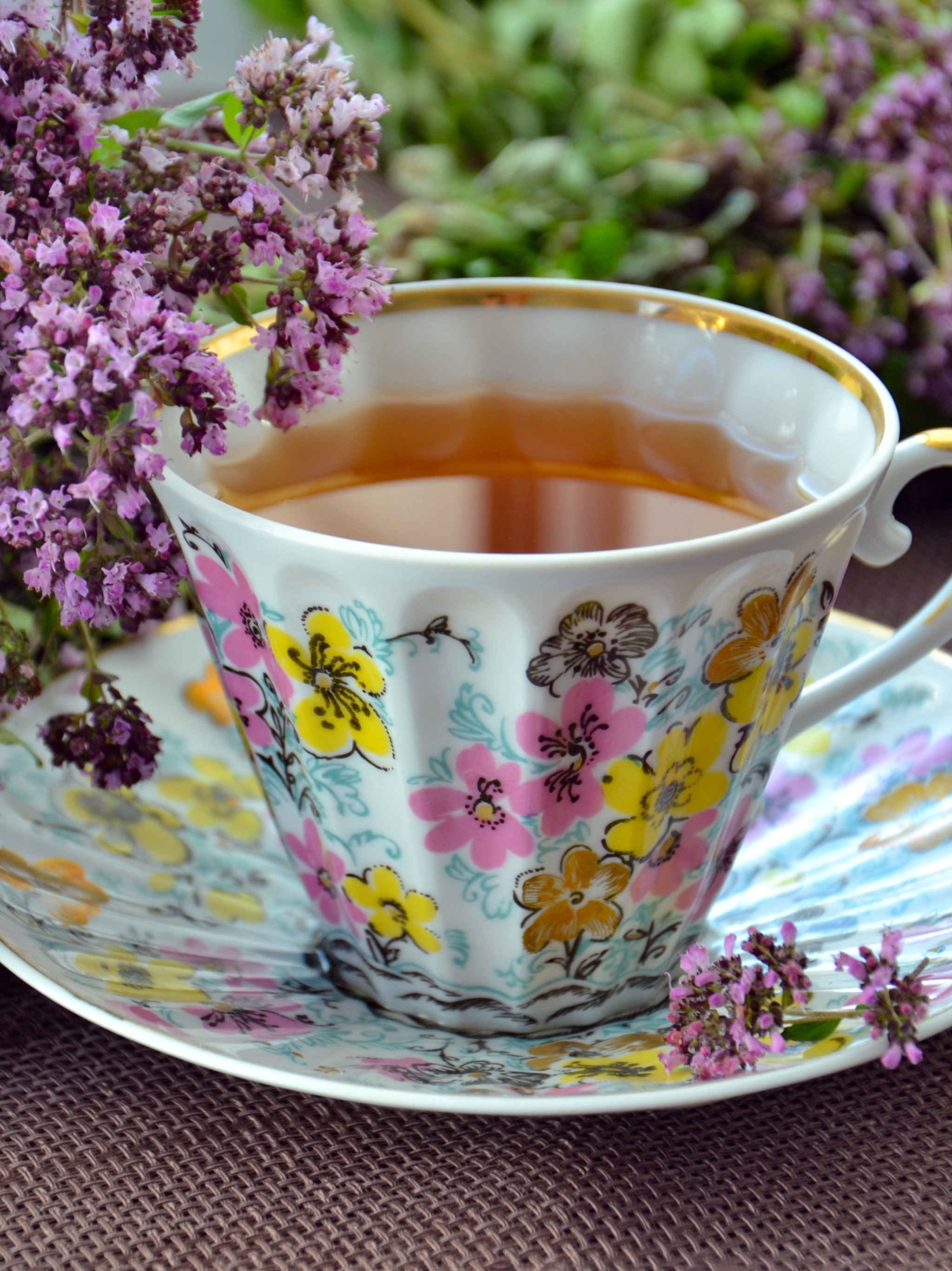 Download mobile wallpaper Food, Flower, Cup, Tea for free.