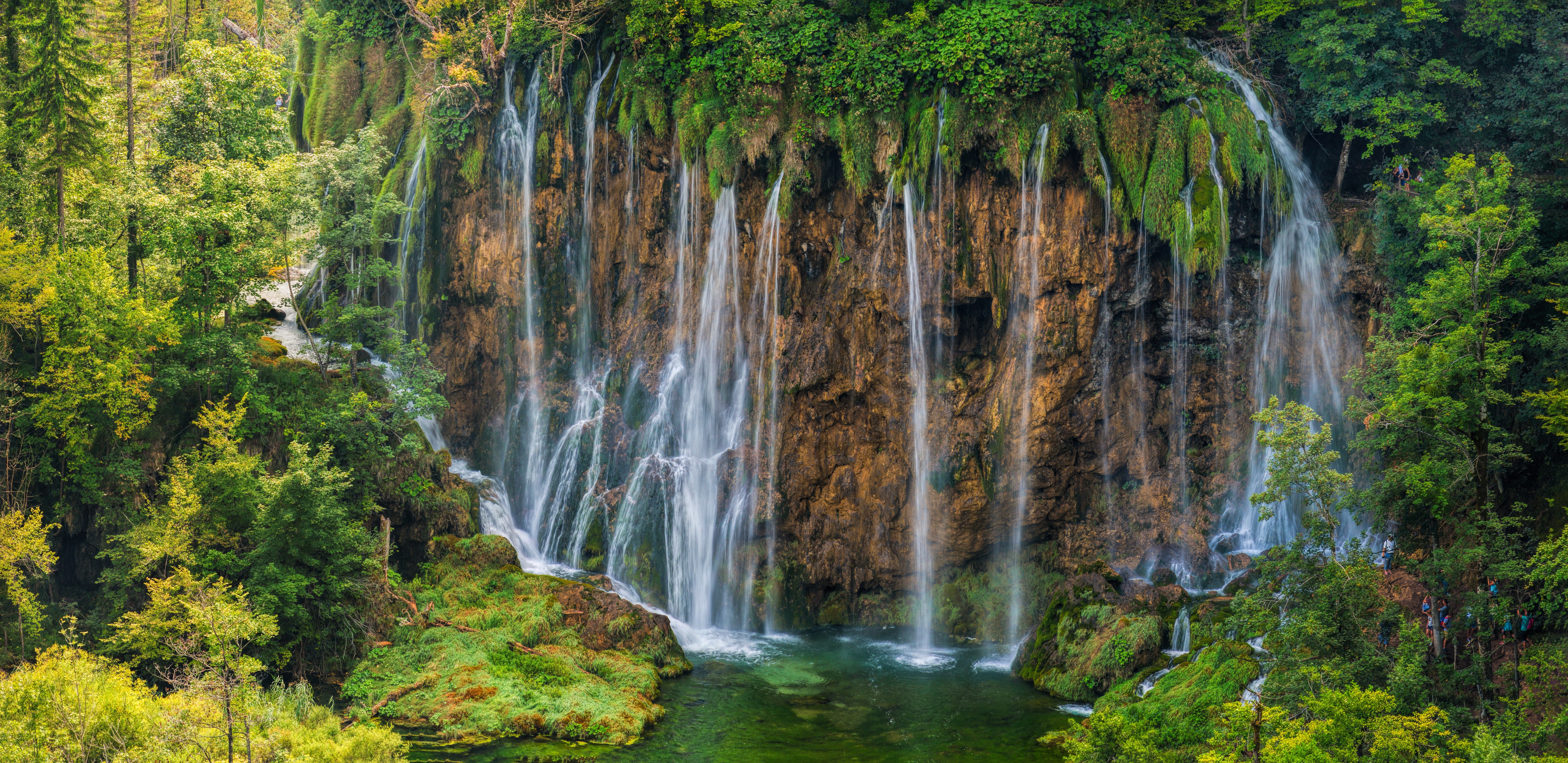 394516画像をダウンロード地球, 滝, クロアチア, 緑, 自然, プリトヴィツェ湖群, 木-壁紙とスクリーンセーバーを無料で