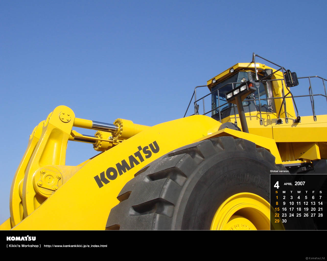 Популярні заставки і фони Колісний Навантажувач Komatsu на комп'ютер