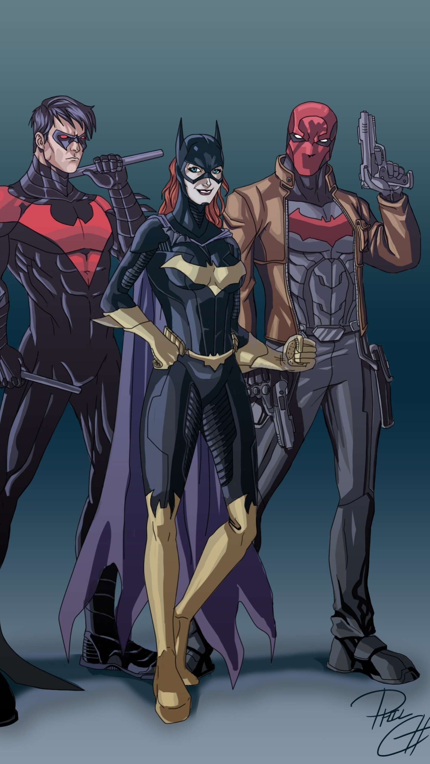 Скачати мобільні шпалери Бетмен, Комікси, Комікси Dc, Nightwing, Робін (Dc Comics), Batgirl, Batwoman, Червоний Робін, Новий 52, Червоний Капюшон безкоштовно.
