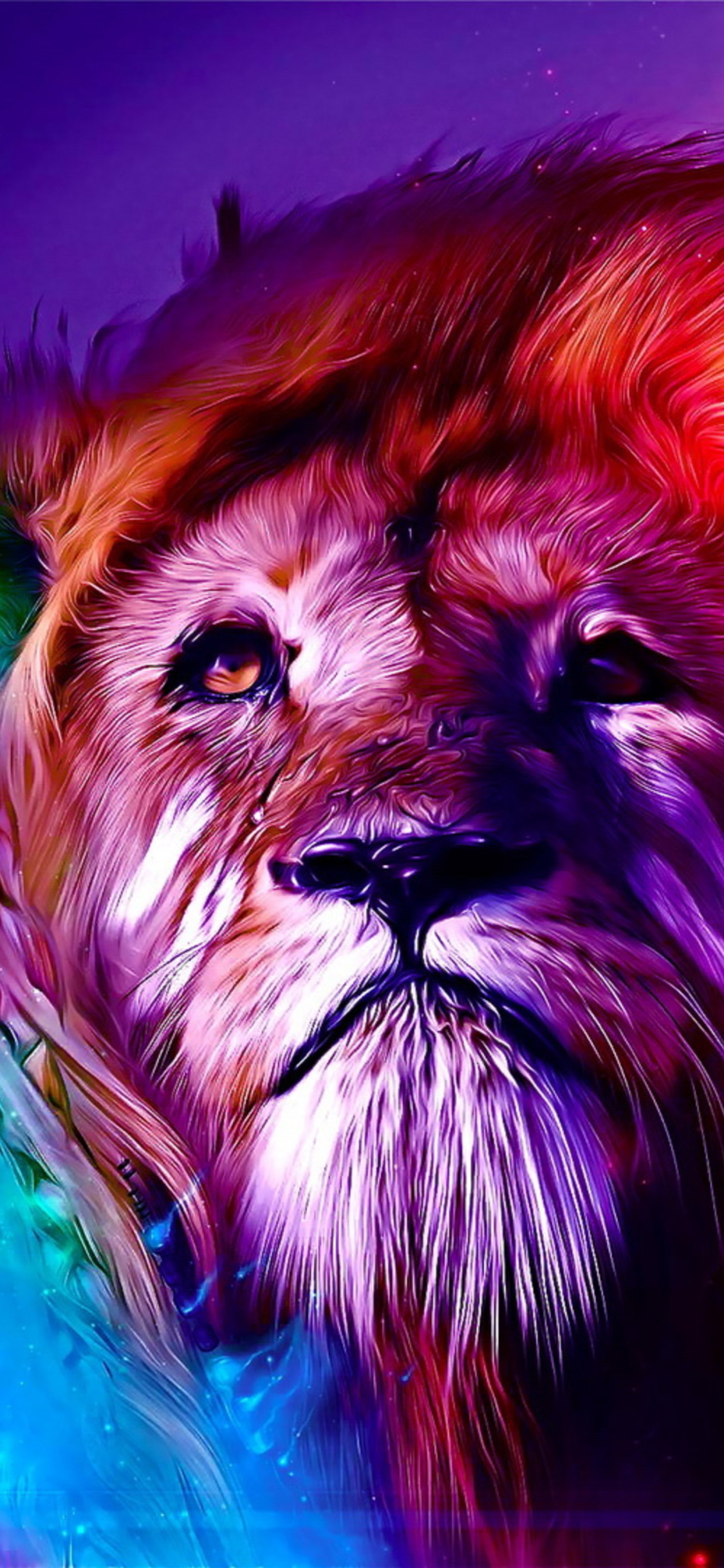 Download mobile wallpaper Lion, Animal, Artistic for free.