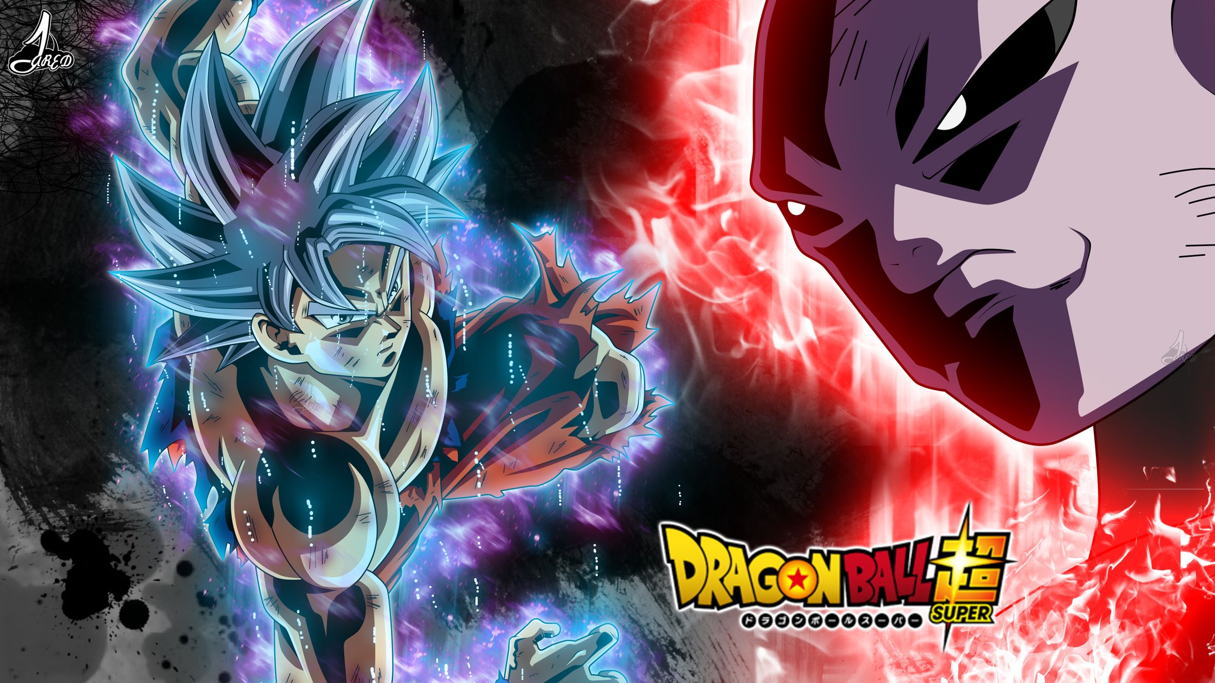 Download mobile wallpaper Anime, Dragon Ball, Goku, Dragon Ball Super, Ultra Instinct (Dragon Ball), Jiren (Dragon Ball) for free.