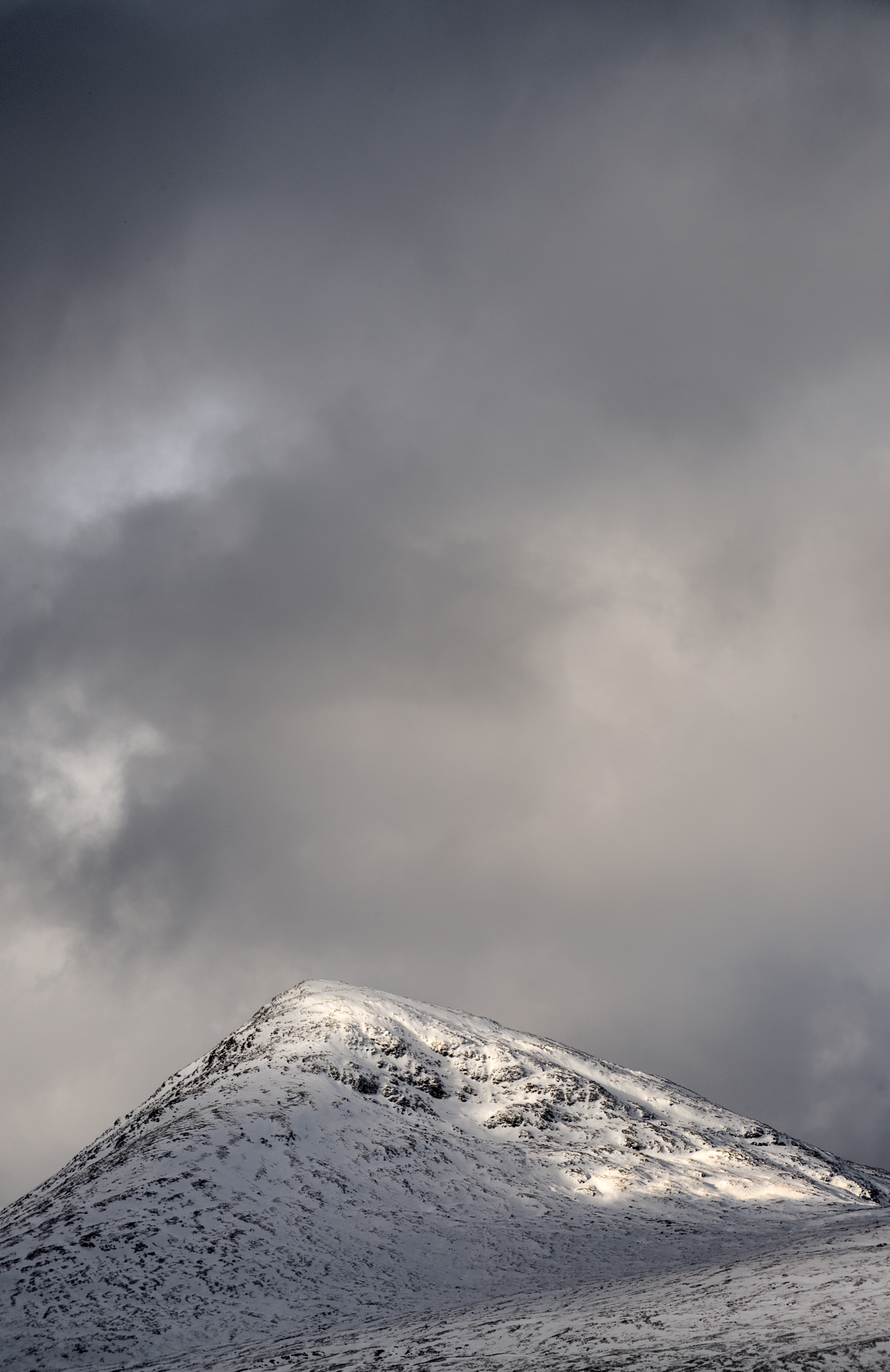 Free download wallpaper Sky, Clouds, Vertex, Top, Snowbound, Snow Covered, Hill, Nature, Grey on your PC desktop