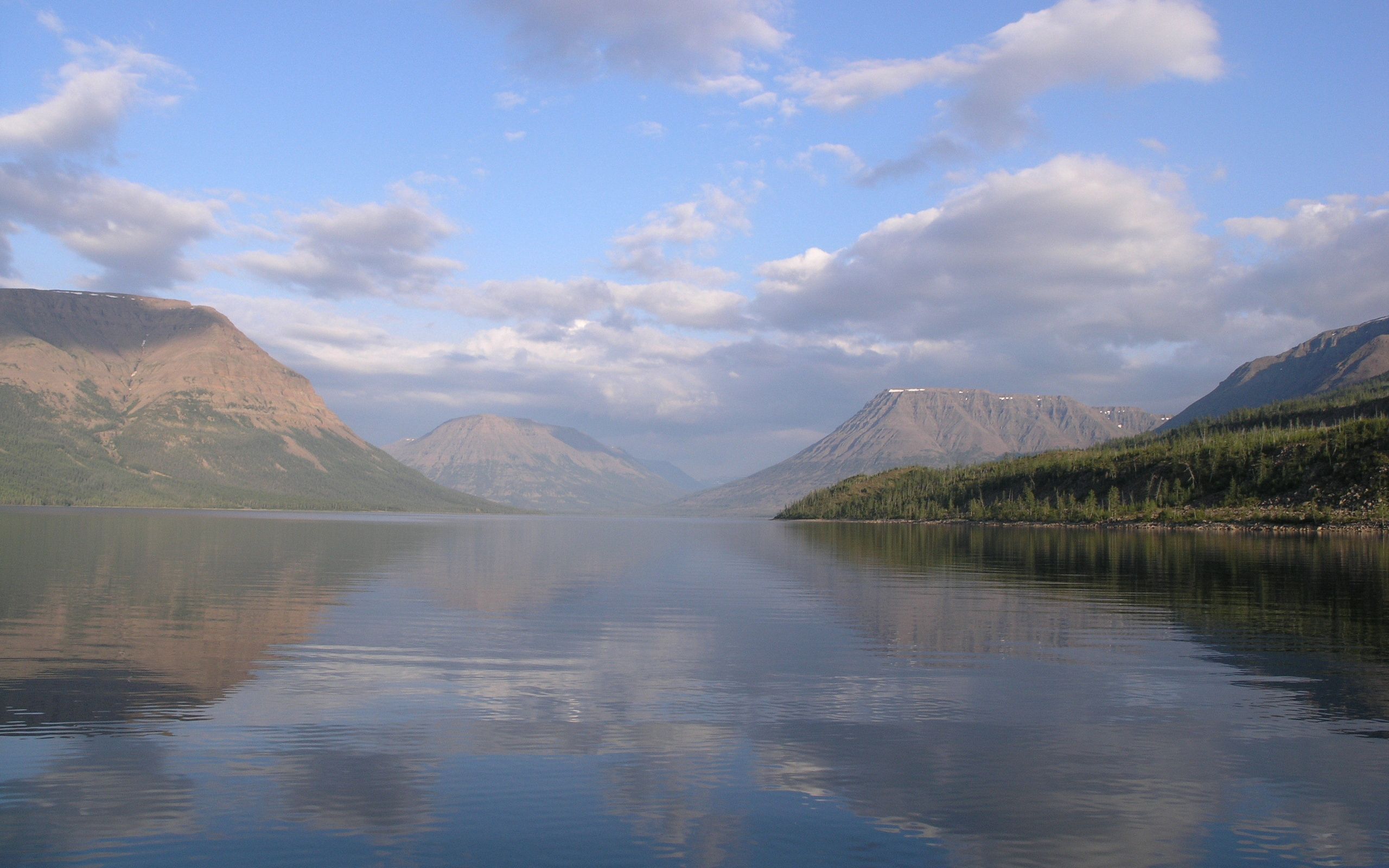 water surface, surface, nature, mountains, lake, fog, scattered, dispersed