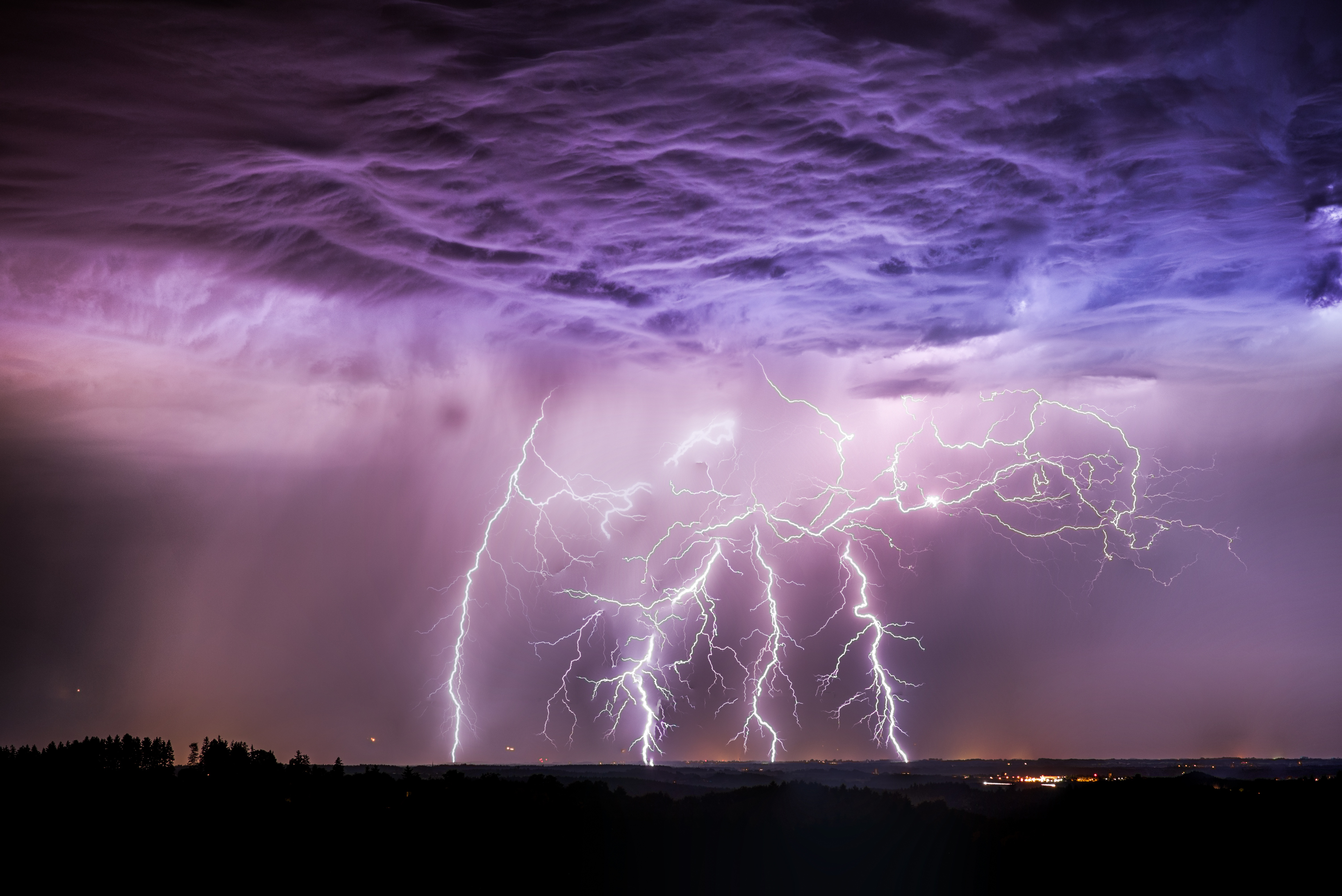 Free download wallpaper Night, Lightning, Cloud, Photography on your PC desktop