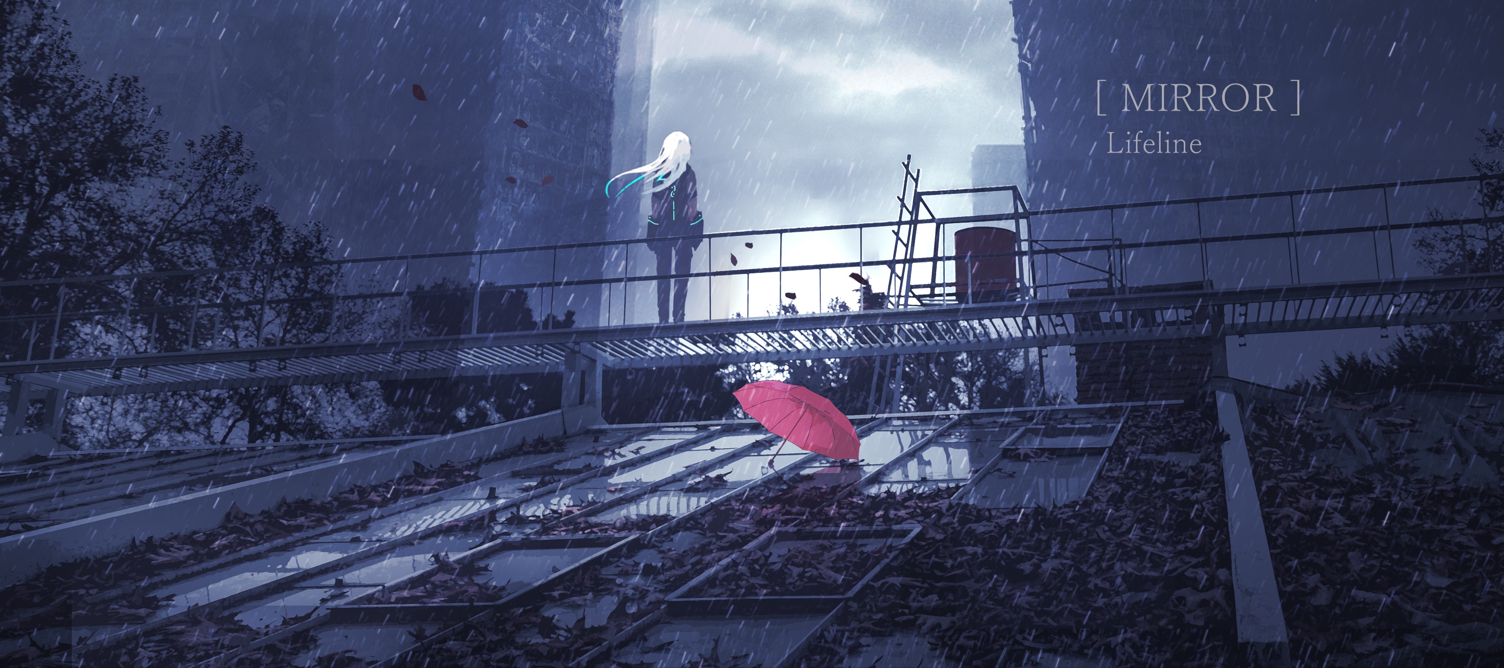 Laden Sie das Regen, Regenschirm, Animes-Bild kostenlos auf Ihren PC-Desktop herunter