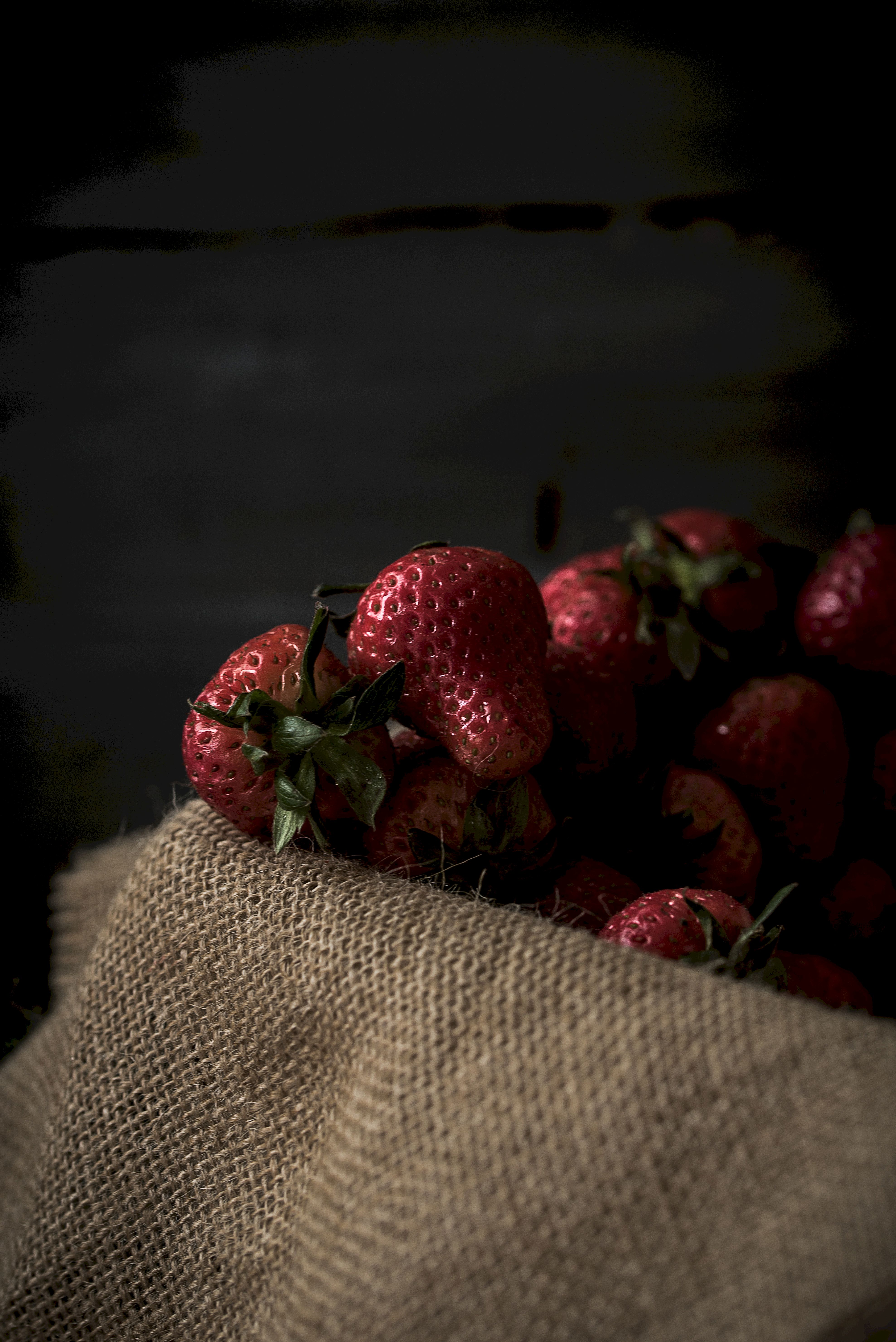 Download mobile wallpaper Strawberry, Ripe, Food, Cloth, Berries for free.