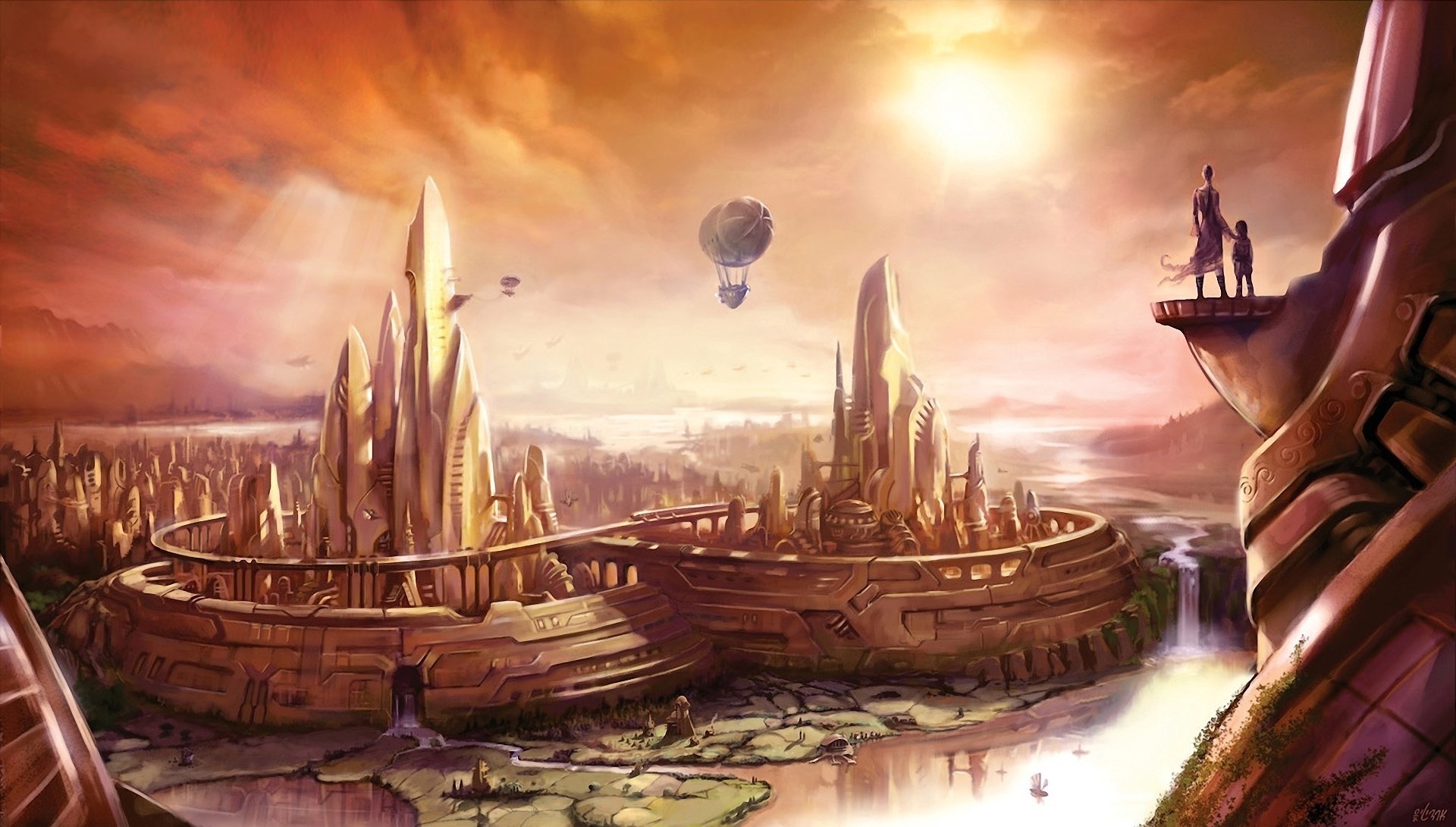 Free download wallpaper Fantasy, City on your PC desktop