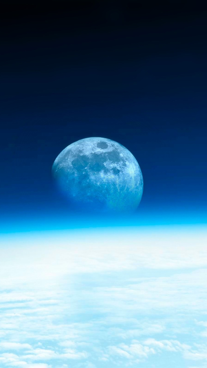 Download mobile wallpaper Moon, Earth, Space, Cloud for free.