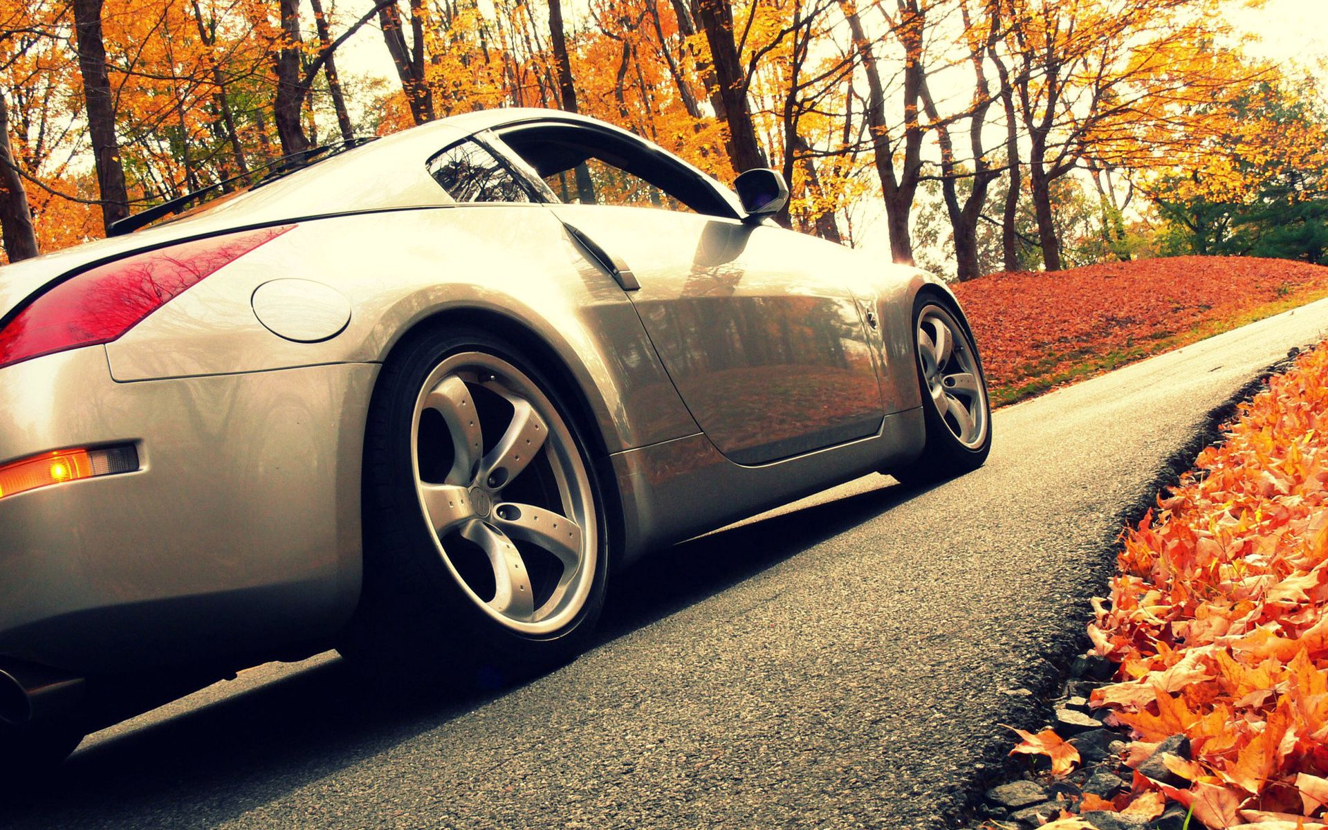 Download mobile wallpaper Road, Cars, Auto, Autumn for free.
