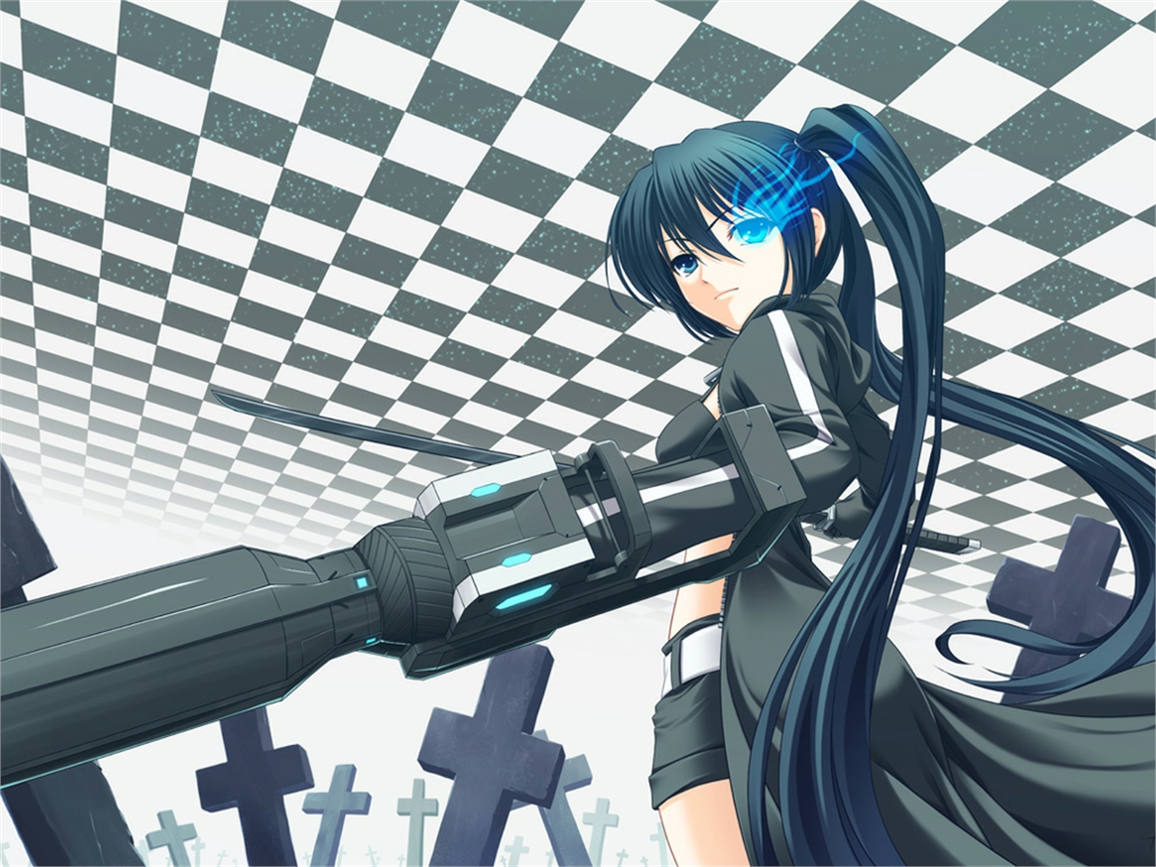 Download mobile wallpaper Anime, Black Rock Shooter for free.