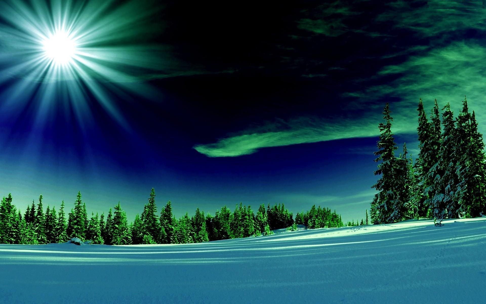 Free download wallpaper Landscape, Winter, Nature, Sky, Sun, Snow, Forest, Tree, Earth, Sunshine on your PC desktop