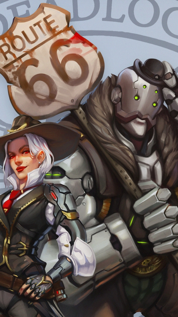 Download mobile wallpaper Overwatch, Video Game, Ashe (Overwatch), B O B (Overwatch) for free.