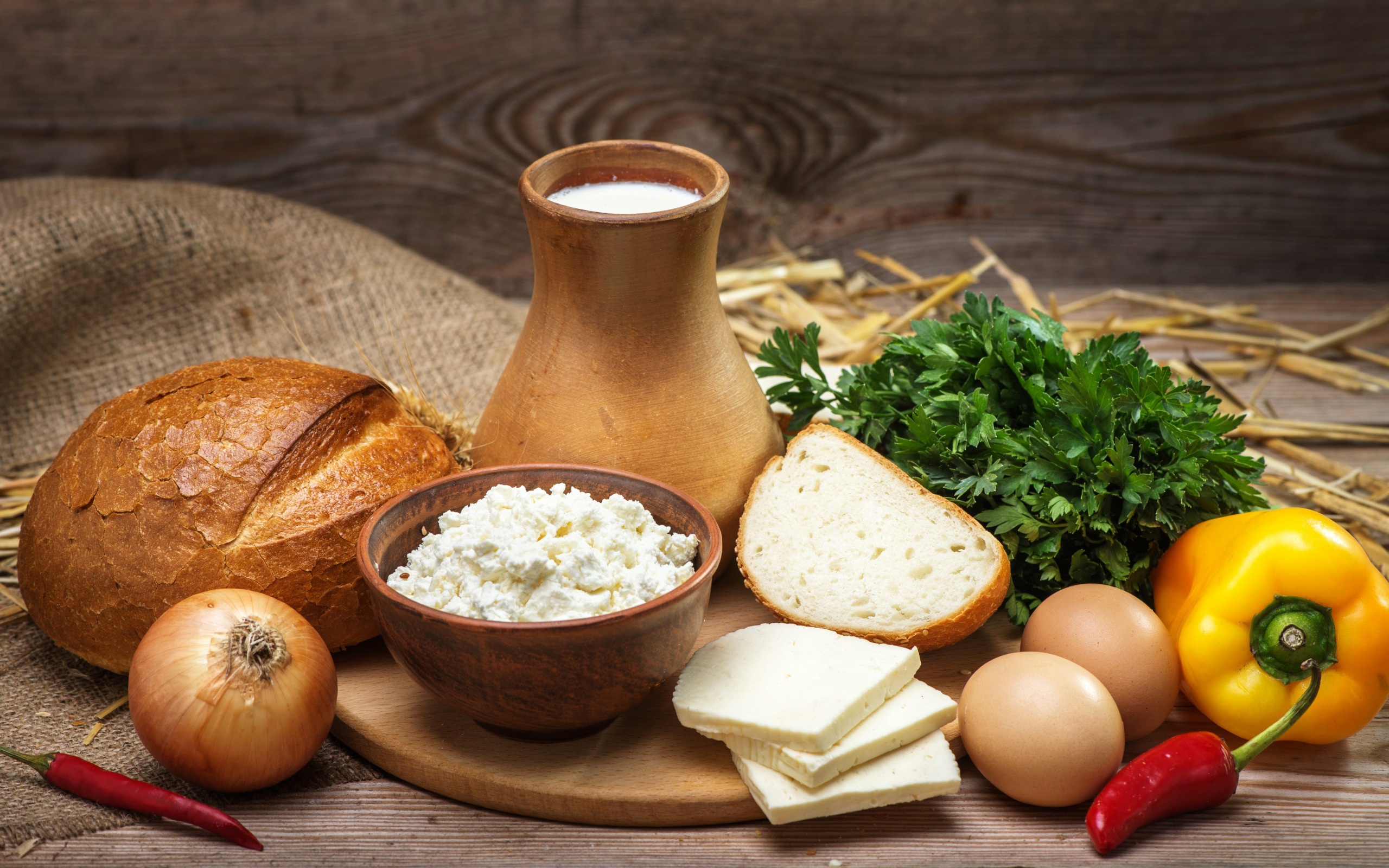 Free download wallpaper Food, Cheese, Pepper, Still Life, Egg, Bread on your PC desktop