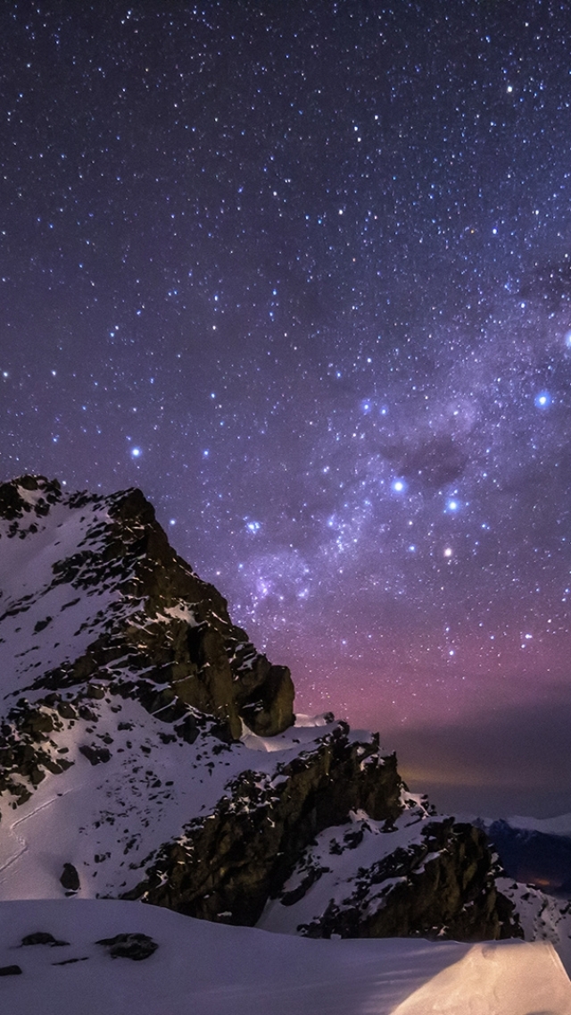 Download mobile wallpaper Mountains, Night, Mountain, Earth, Star for free.
