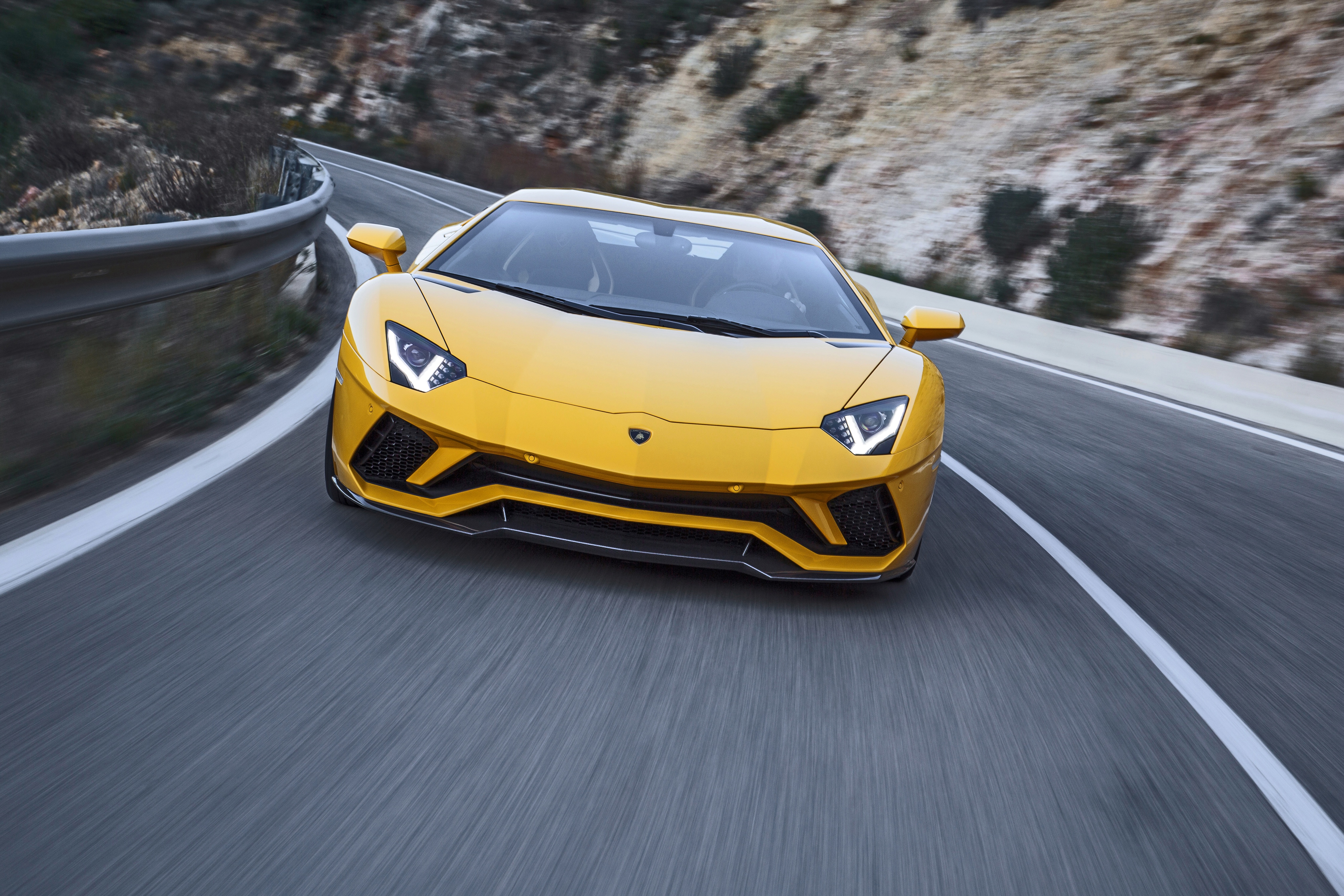Download mobile wallpaper Lamborghini, Car, Supercar, Lamborghini Aventador, Vehicles, Yellow Car, Lamborghini Aventador S for free.