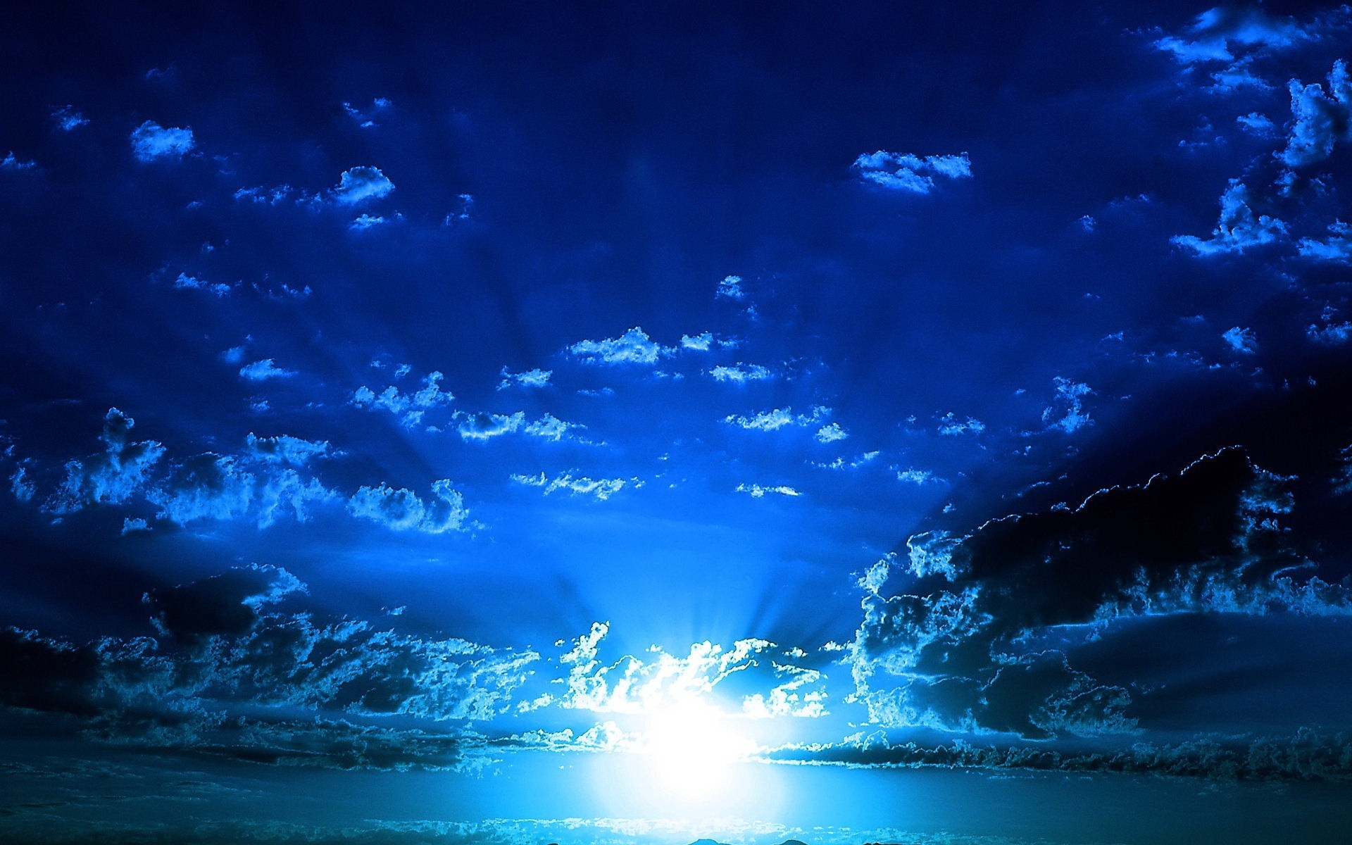 Скачать обои бесплатно Облака, Солнце, Пейзаж, Море картинка на рабочий стол ПК