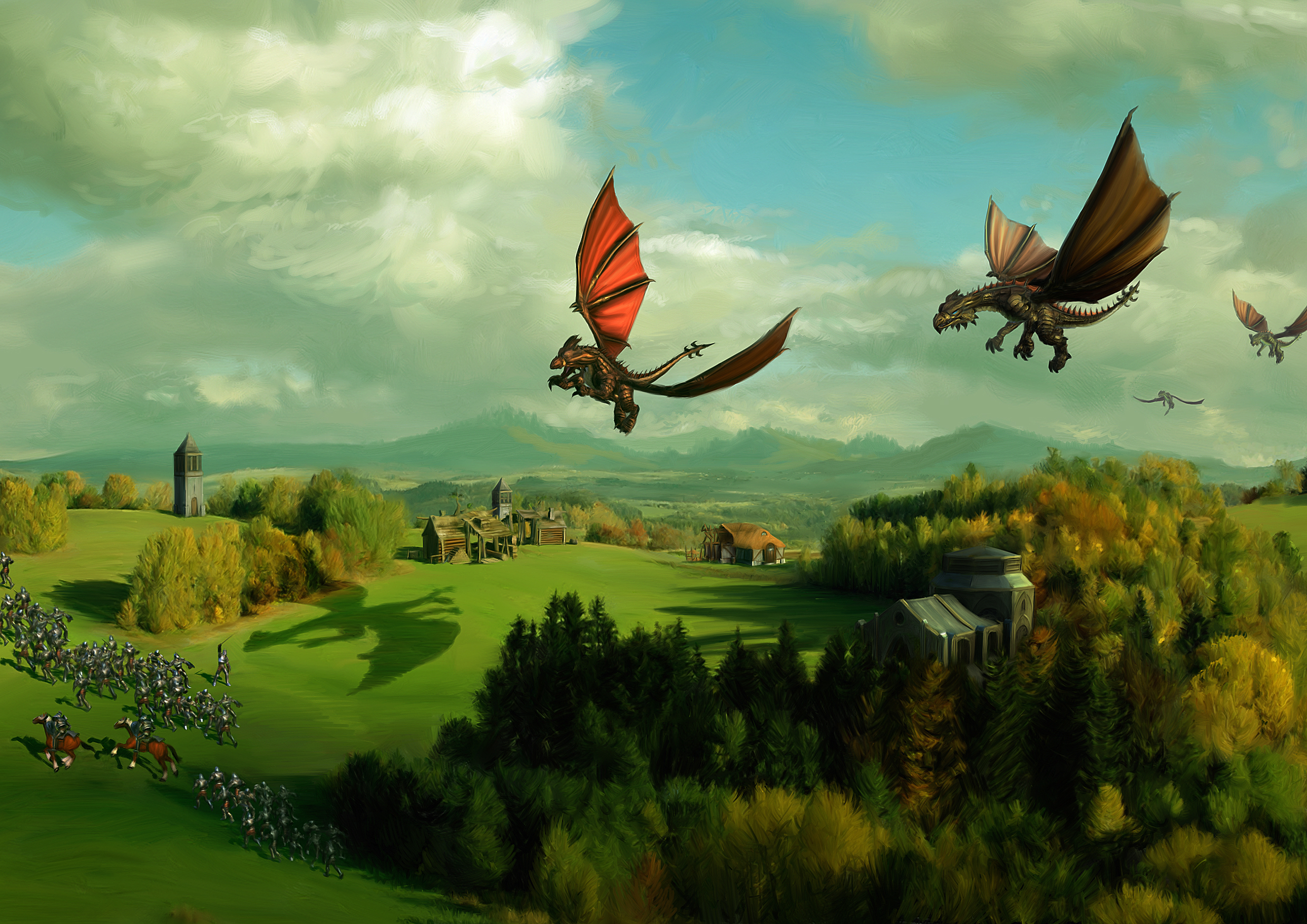 Handy-Wallpaper Fantasie, Drachen kostenlos herunterladen.