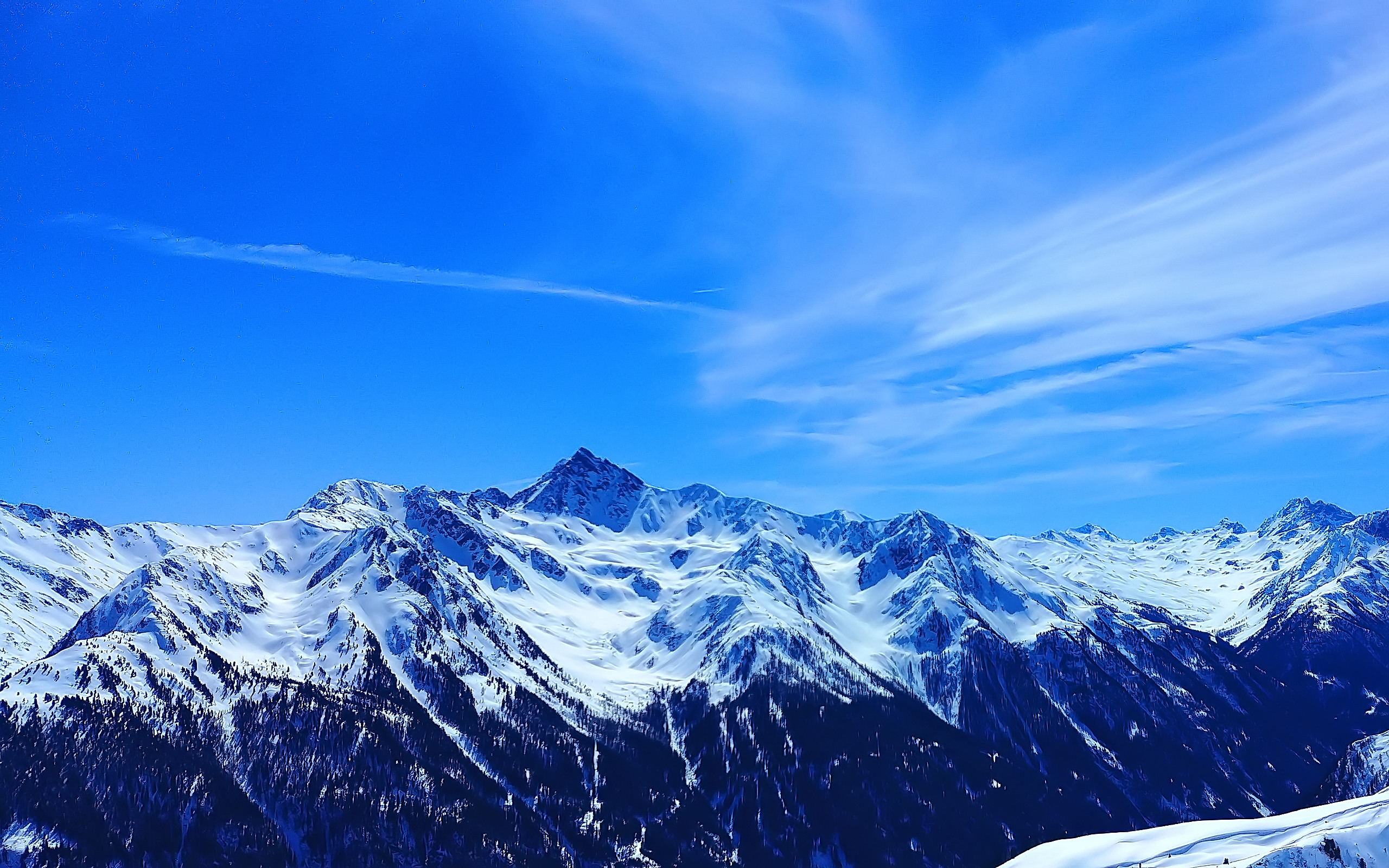 Handy-Wallpaper Landschaft, Natur, Schnee, Gipfel, Alpen, Gebirge, Himmel, Berge, Erde/natur kostenlos herunterladen.