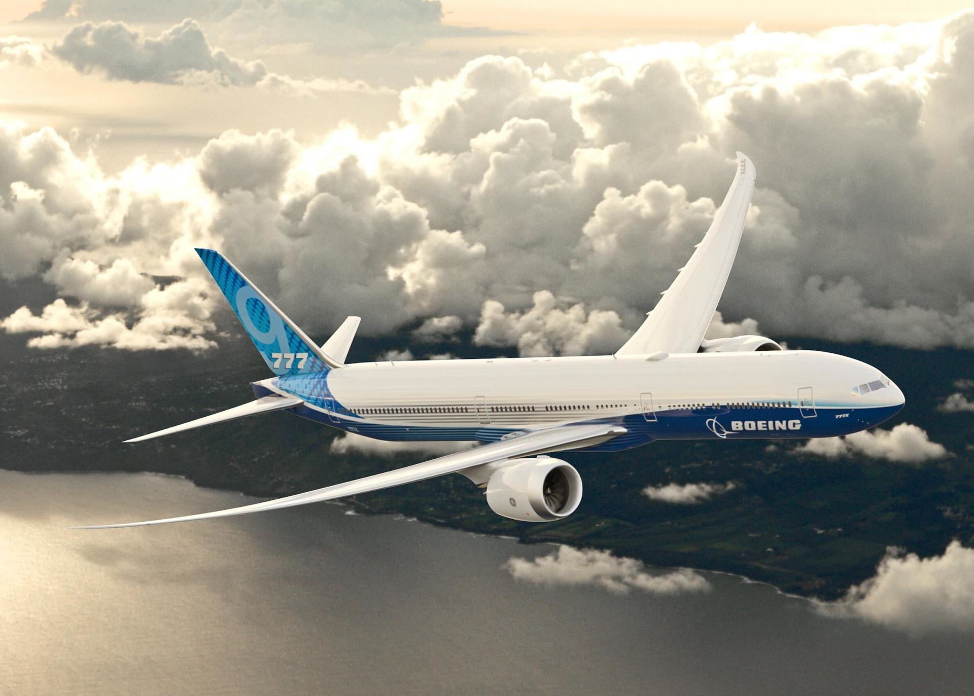 Téléchargez des papiers peints mobile Aéronef, Boeing 777, Véhicules gratuitement.