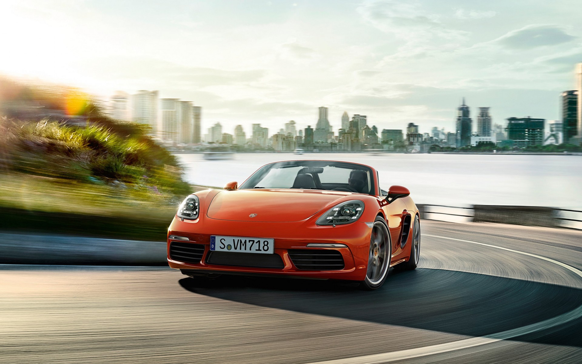 Free download wallpaper Porsche, Car, Porsche Boxster, Vehicles, Orange Car on your PC desktop