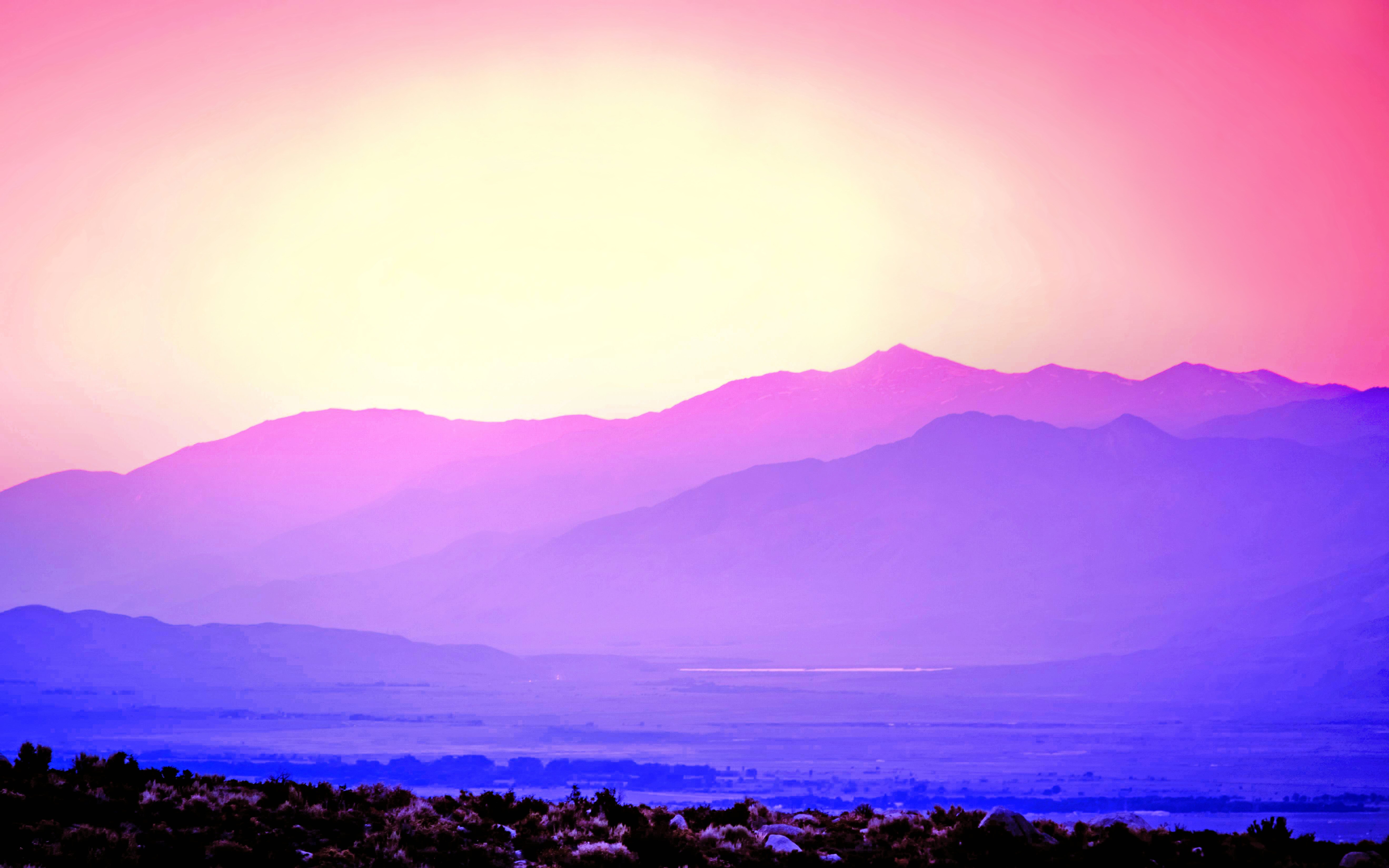 Скачать обои бесплатно Небо, Гора, Розовый, Красочный, Пурпурный, Живописный, Земля/природа картинка на рабочий стол ПК