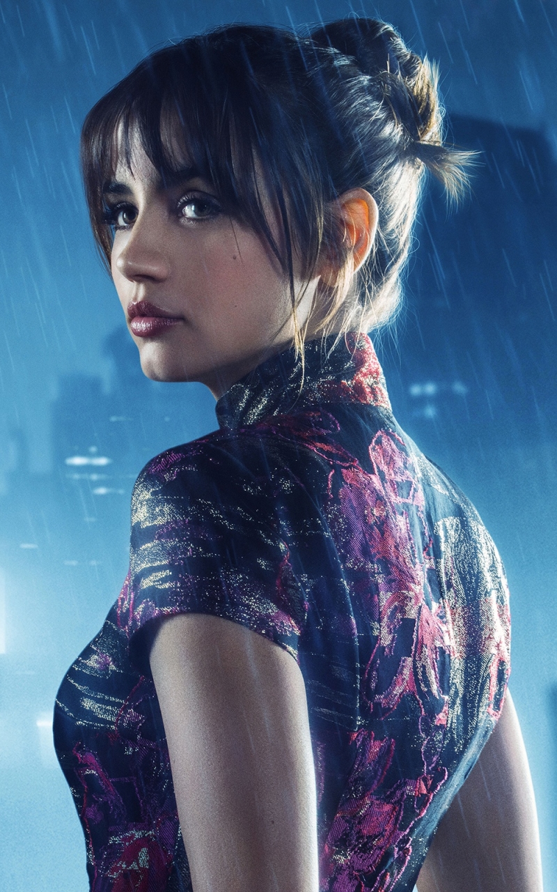 Download mobile wallpaper Rain, Movie, Ana De Armas, Blade Runner 2049, Joi (Blade Runner 2049) for free.