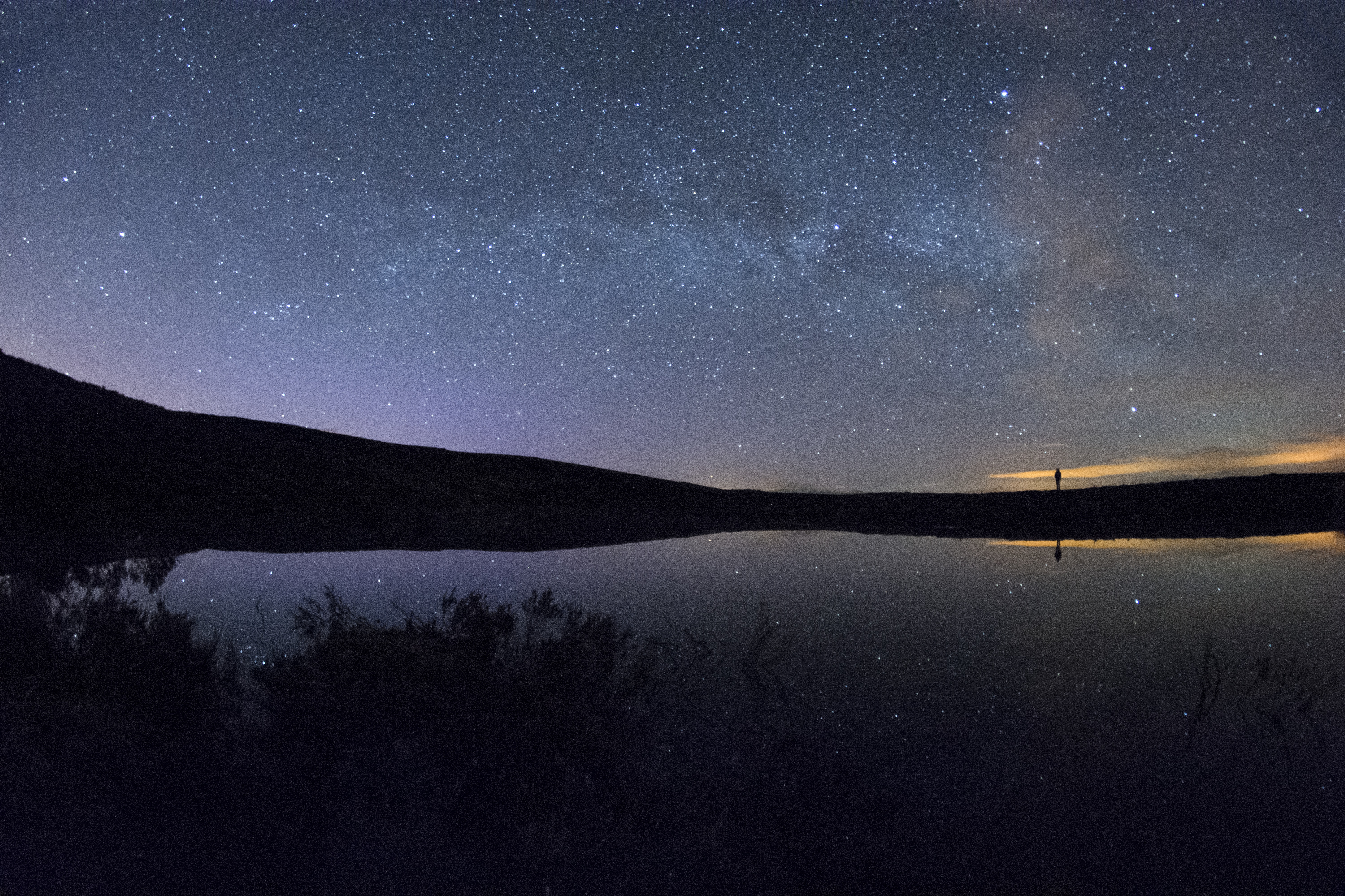 Free download wallpaper Nature, Lake, Starry Sky, Night on your PC desktop