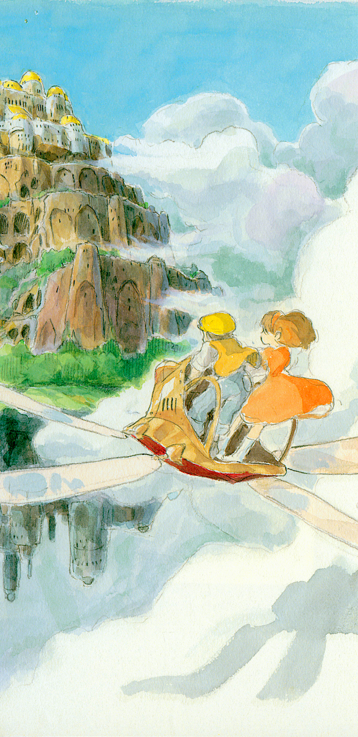 Handy-Wallpaper Zeichnung, Animes, Das Schloss Im Himmel, Studio Ghibli kostenlos herunterladen.