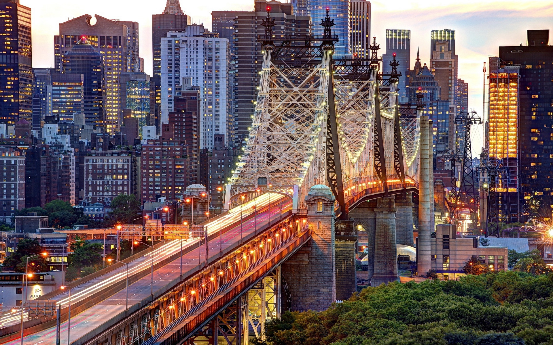 Laden Sie das New York, Manhattan, Brücken, Menschengemacht, Queensboro Brücke-Bild kostenlos auf Ihren PC-Desktop herunter