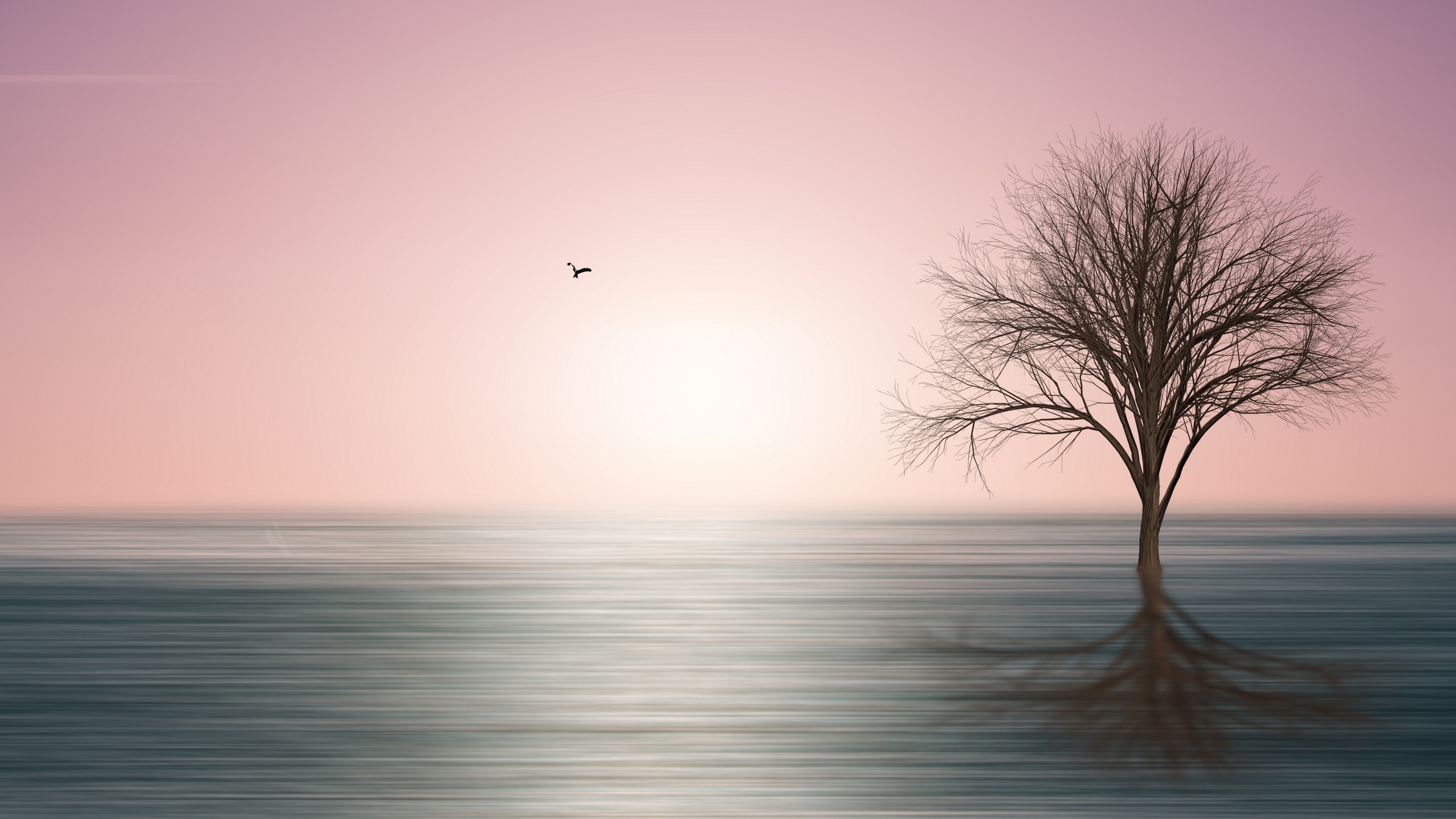 Download mobile wallpaper Sky, Horizon, Tree, Artistic for free.