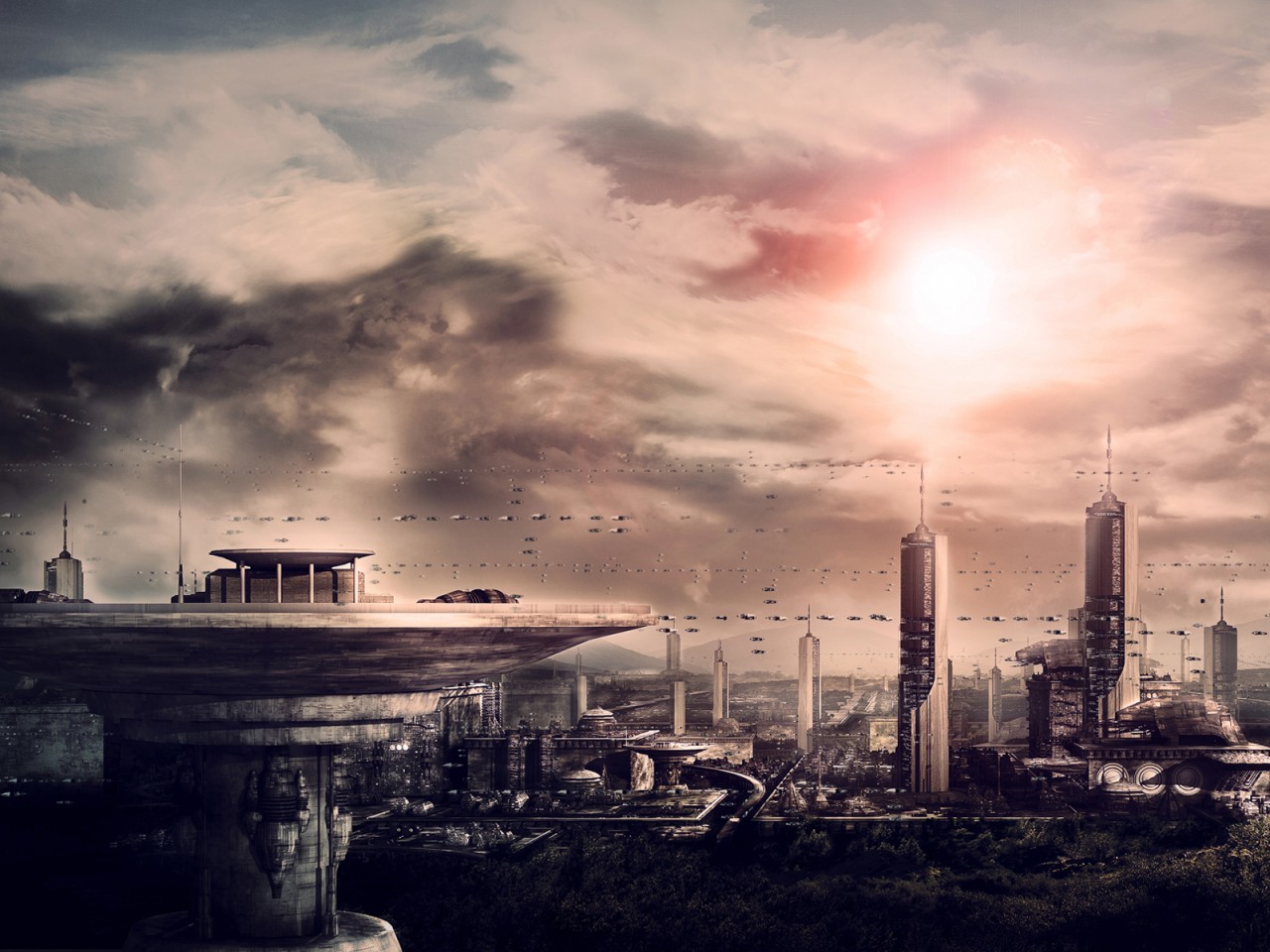 Download mobile wallpaper City, Sci Fi for free.