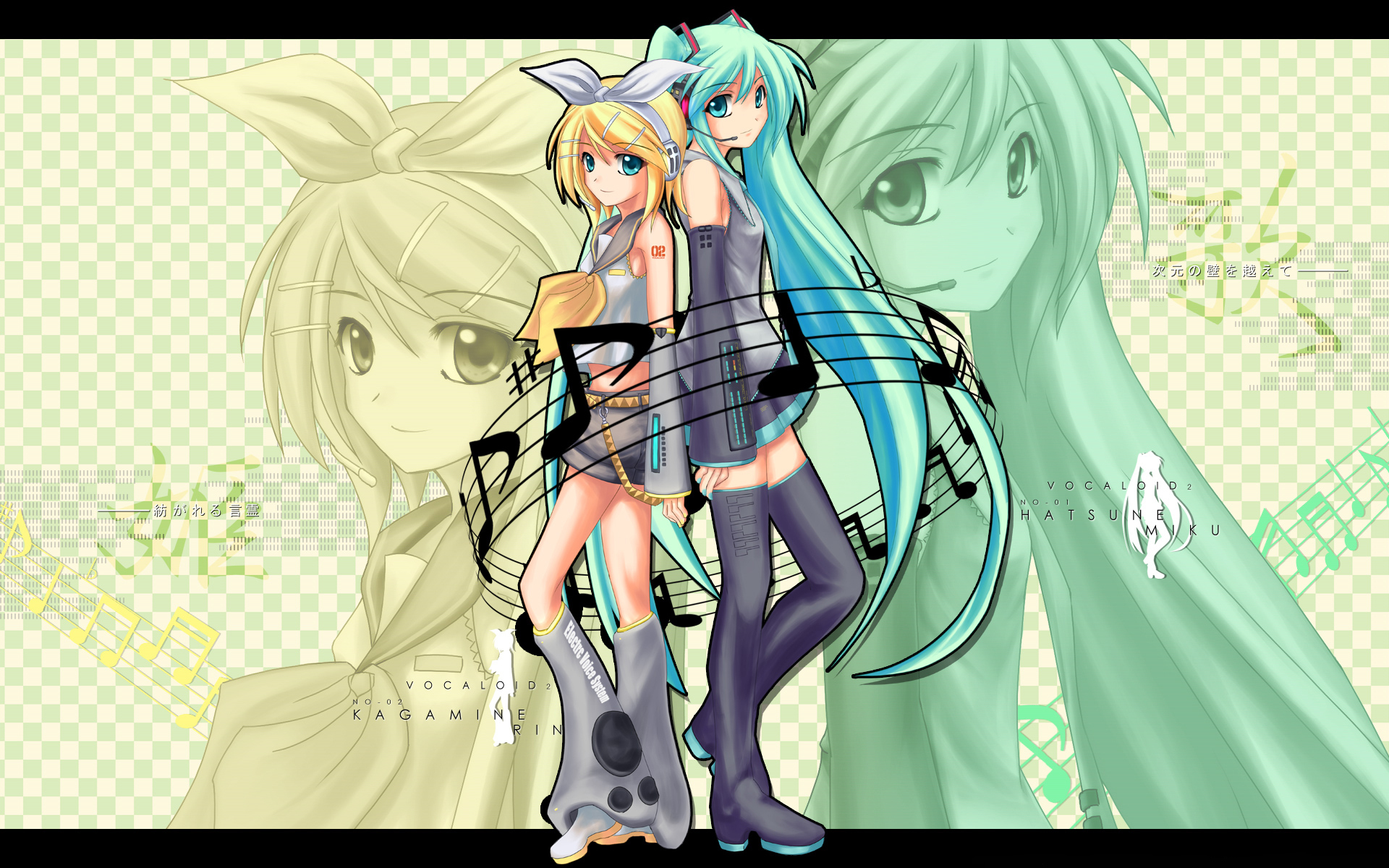 Descarga gratuita de fondo de pantalla para móvil de Vocaloid, Animado, Hatsune Miku, Rin Kagamine.