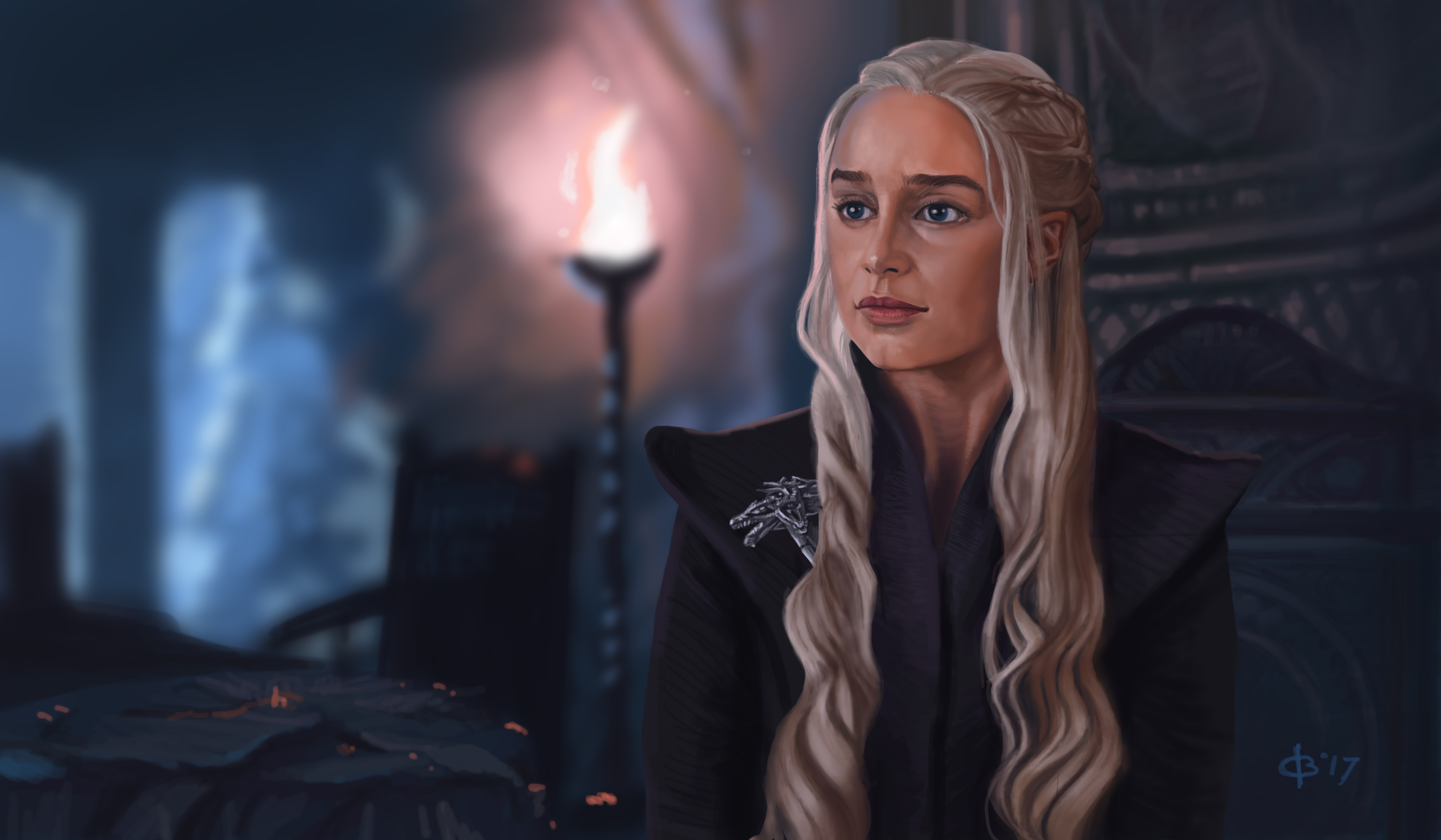 Handy-Wallpaper Blaue Augen, Blondinen, Fernsehserien, Game Of Thrones: Das Lied Von Eis Und Feuer, Daenerys Targaryen, Emilia Clarke kostenlos herunterladen.
