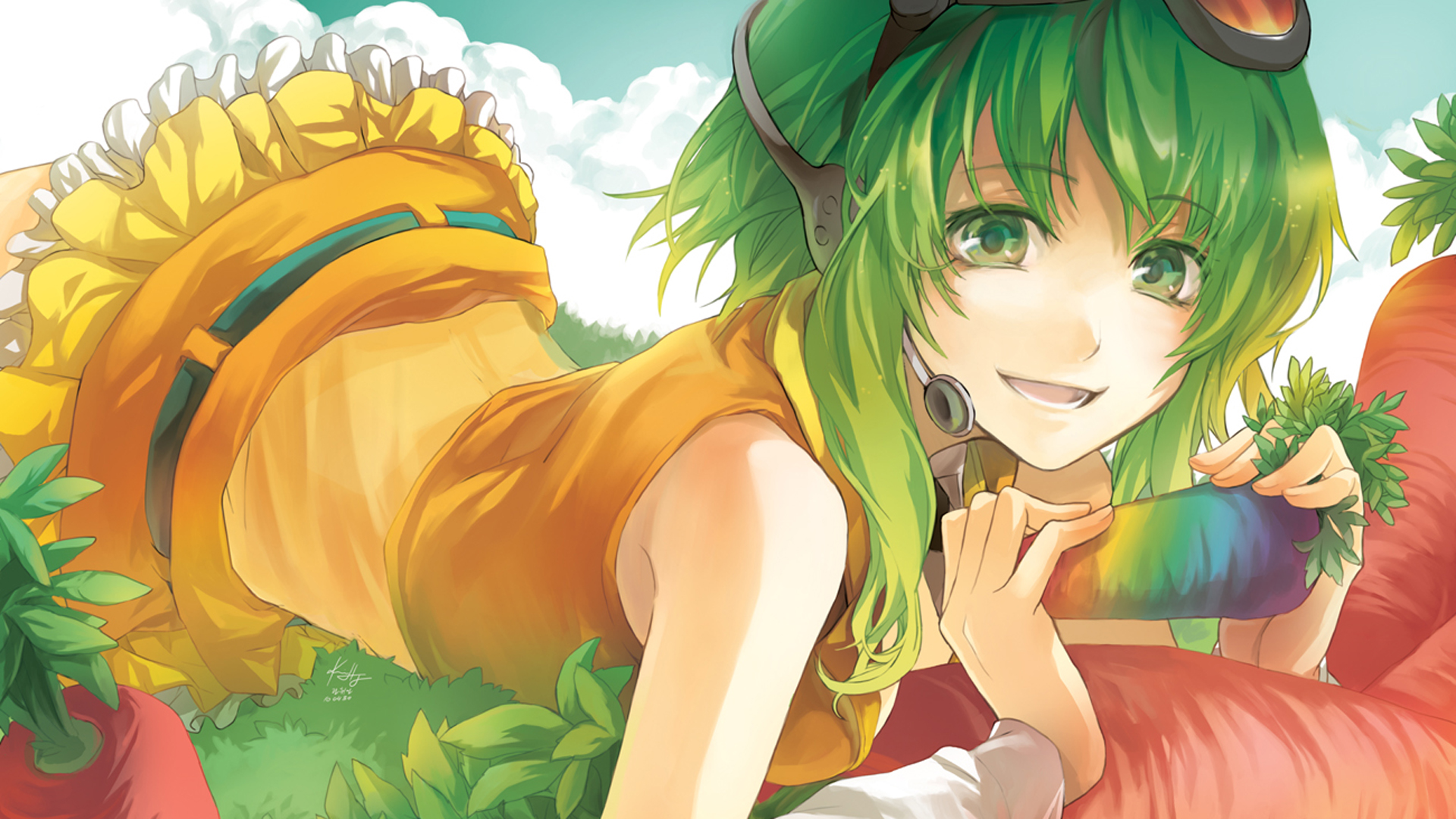 Baixe gratuitamente a imagem Anime, Verão, Vocaloid, Gumi (Vocaloide) na área de trabalho do seu PC