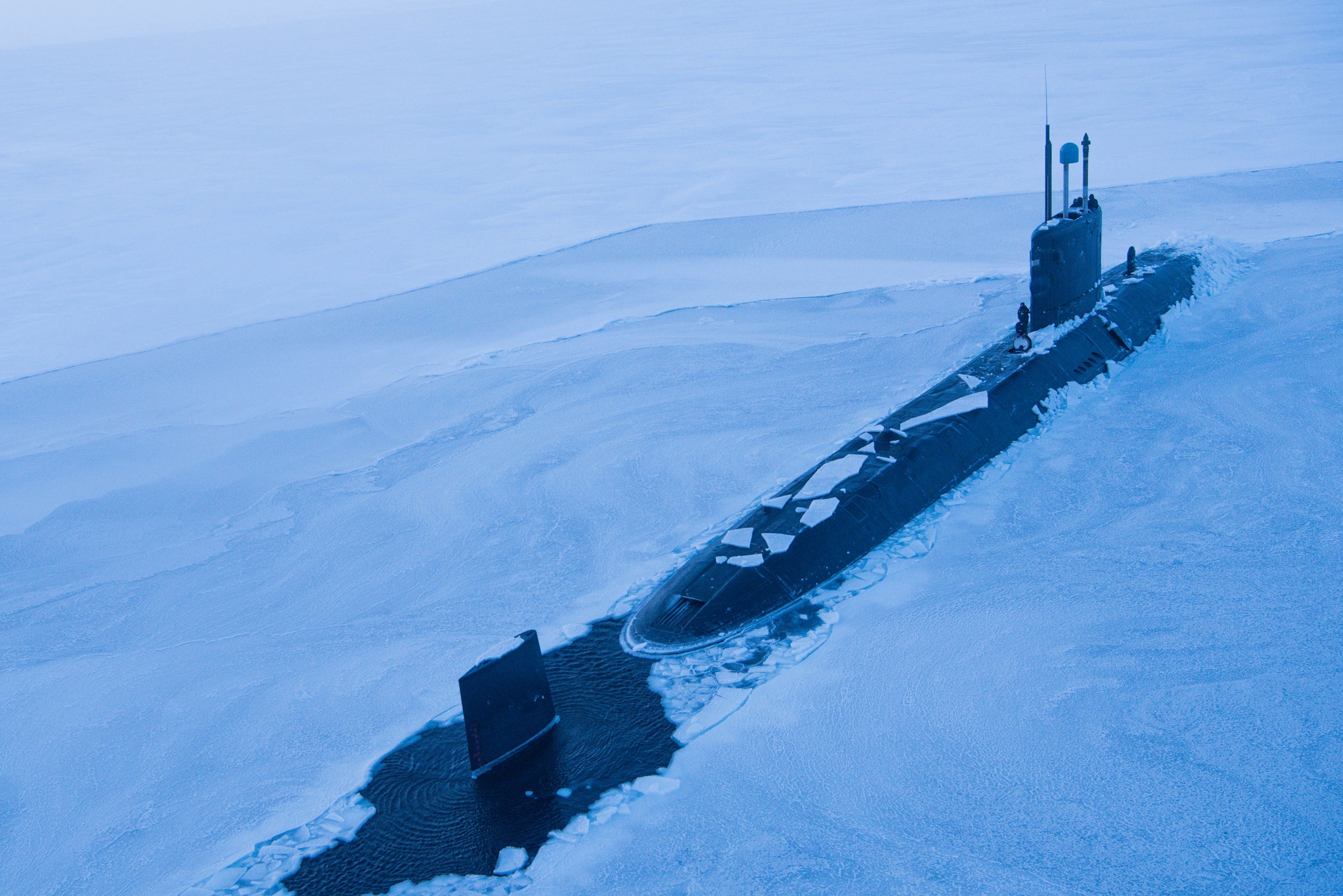 Скачать обои бесплатно Лёд, Военные, Подводная Лодка, Военные Корабли картинка на рабочий стол ПК