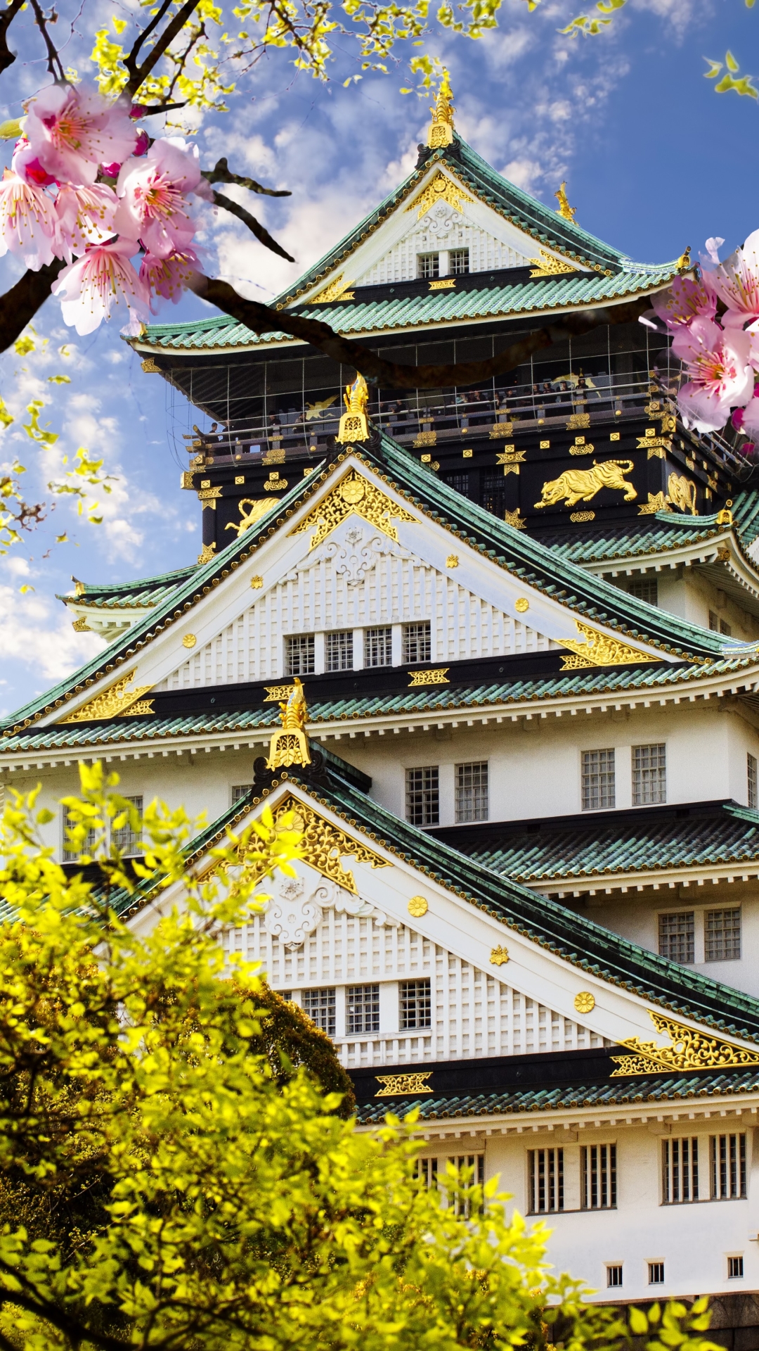 Download mobile wallpaper Castles, Pagoda, Japan, Man Made, Castle for free.