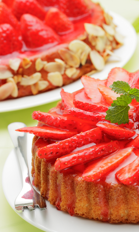 Download mobile wallpaper Food, Strawberry, Dessert, Cake, Fruit for free.