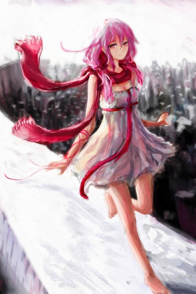 Download mobile wallpaper Anime, Dress, Pink Hair, Pink Eyes, Guilty Crown, Inori Yuzuriha for free.