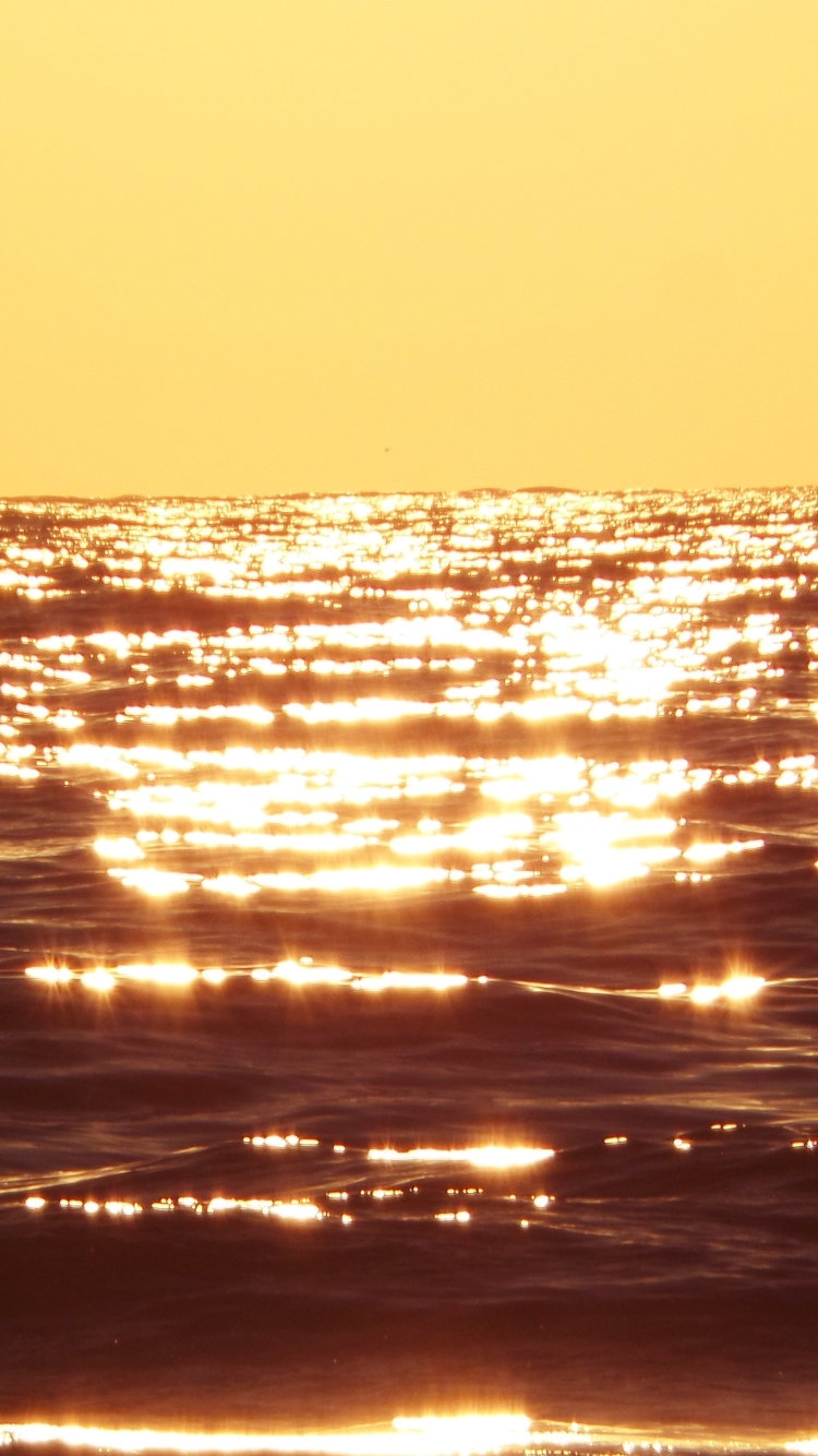 Download mobile wallpaper Sunset, Sea, Ocean, Earth, Orange (Color) for free.